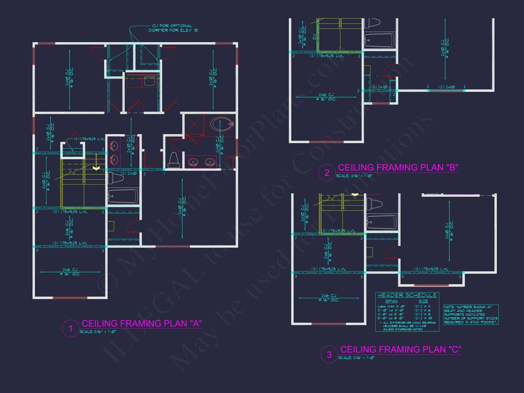 Modern Suburban house Plan with 2 Stories & 3 Bedrooms