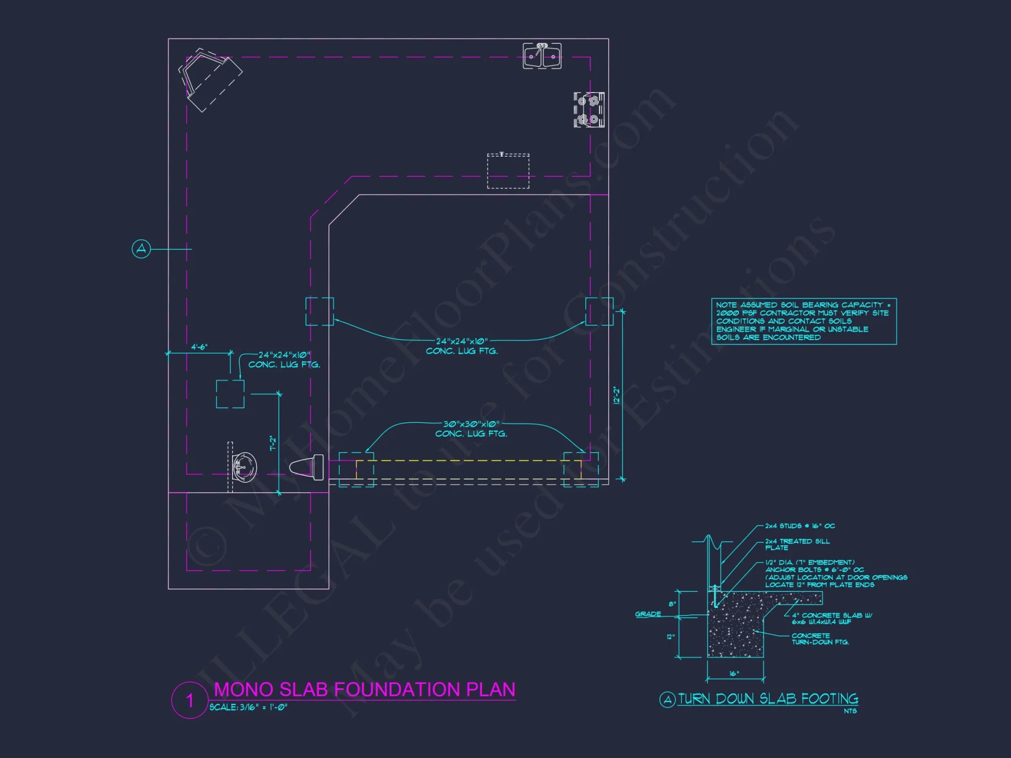 Modern Suburban house Plan with 2 Stories & 3 Bedrooms