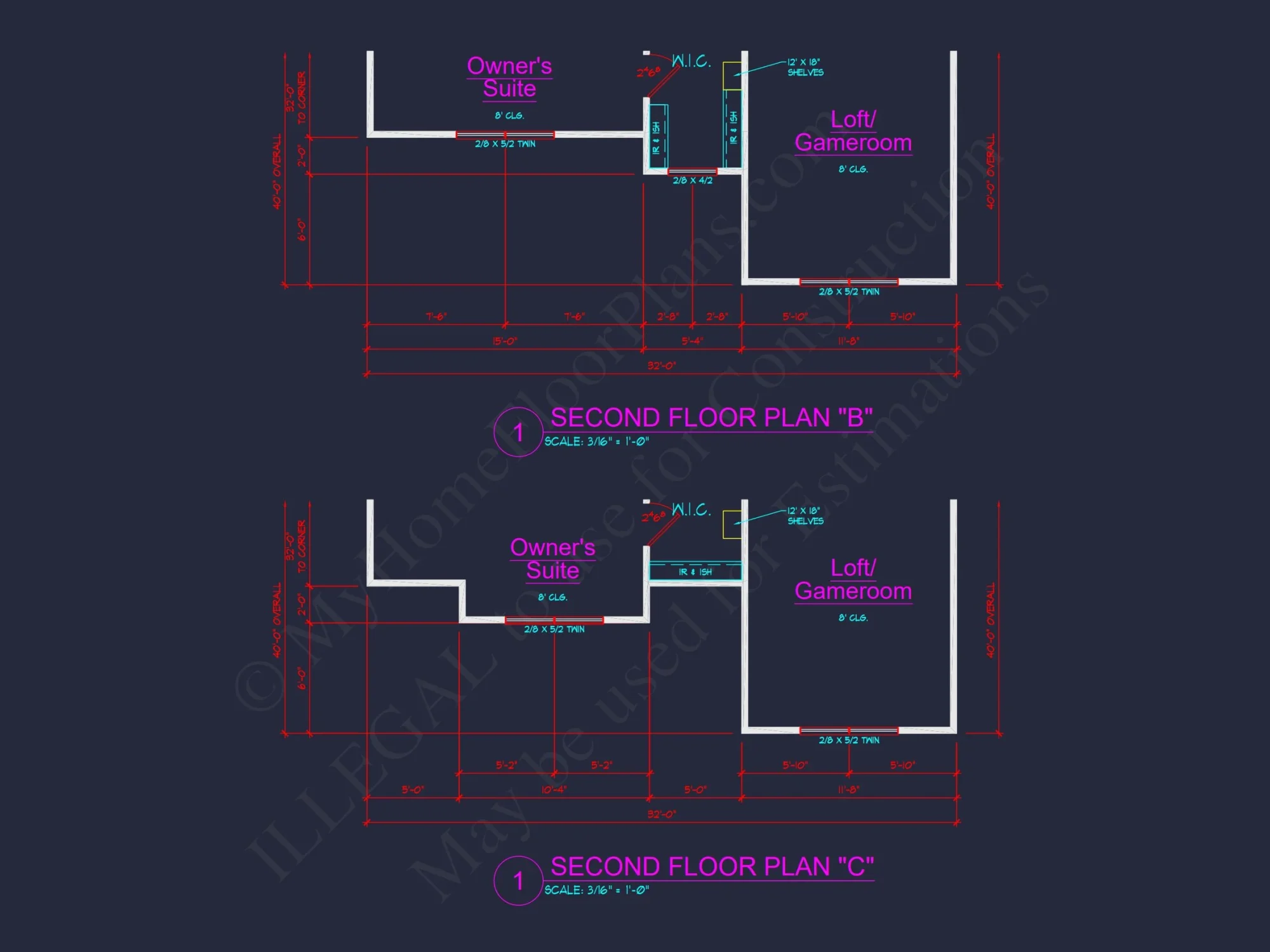 Modern Suburban house Plan with 2 Stories & 3 Bedrooms