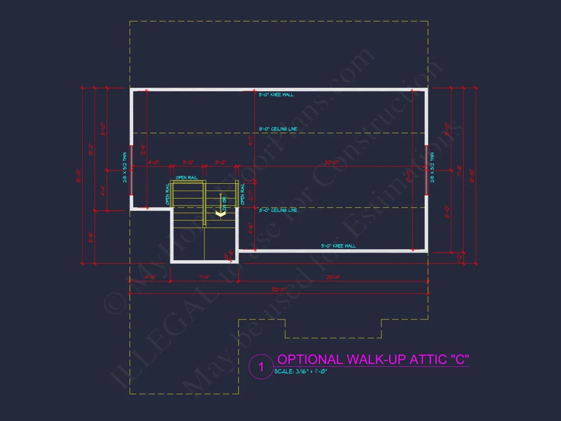 Modern Suburban house Plan with 2 Stories & 3 Bedrooms