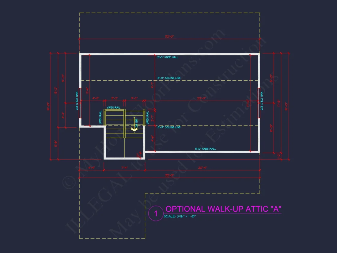 Modern Suburban house Plan with 2 Stories & 3 Bedrooms