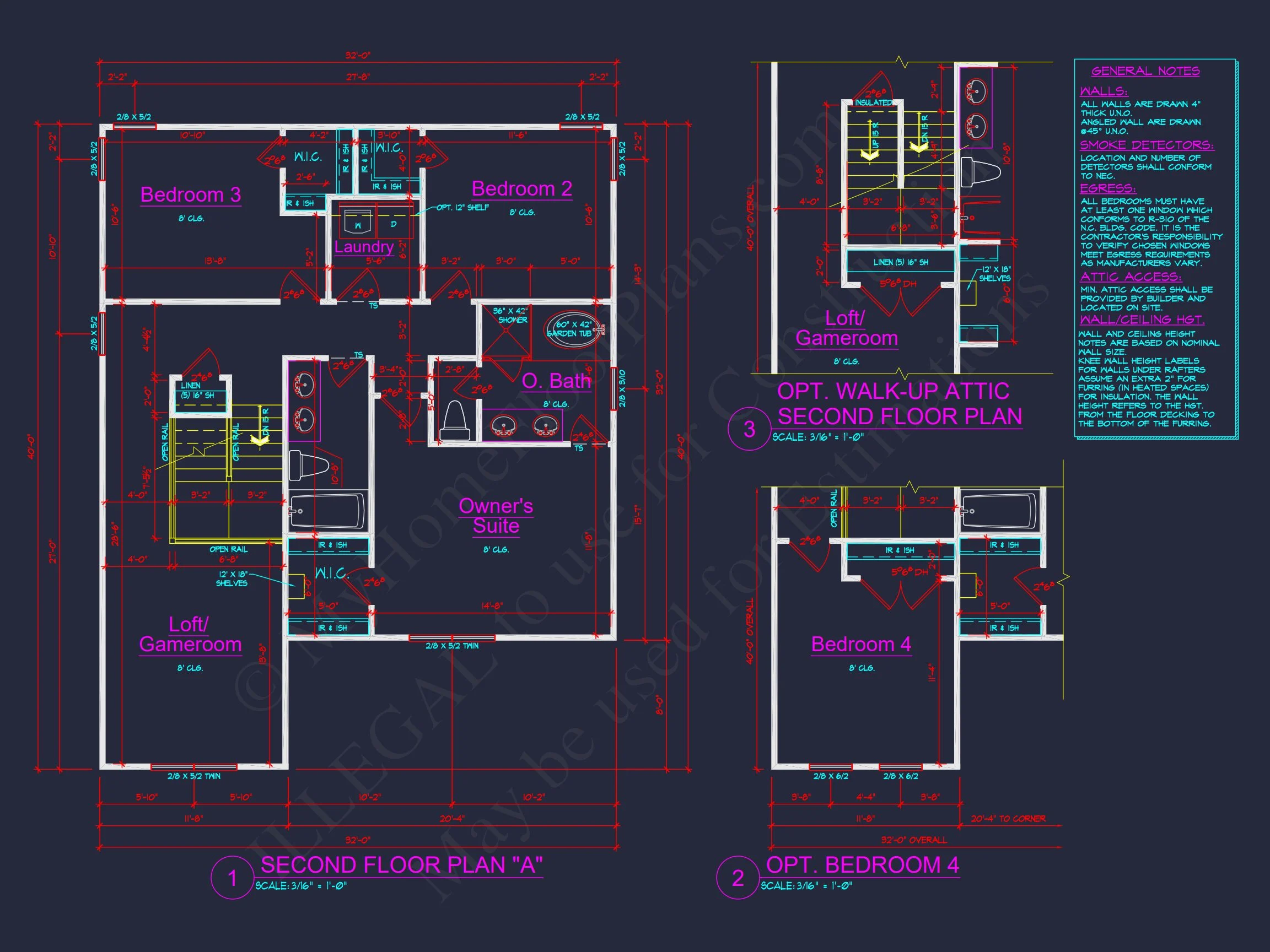 Modern Suburban house Plan with 2 Stories & 3 Bedrooms