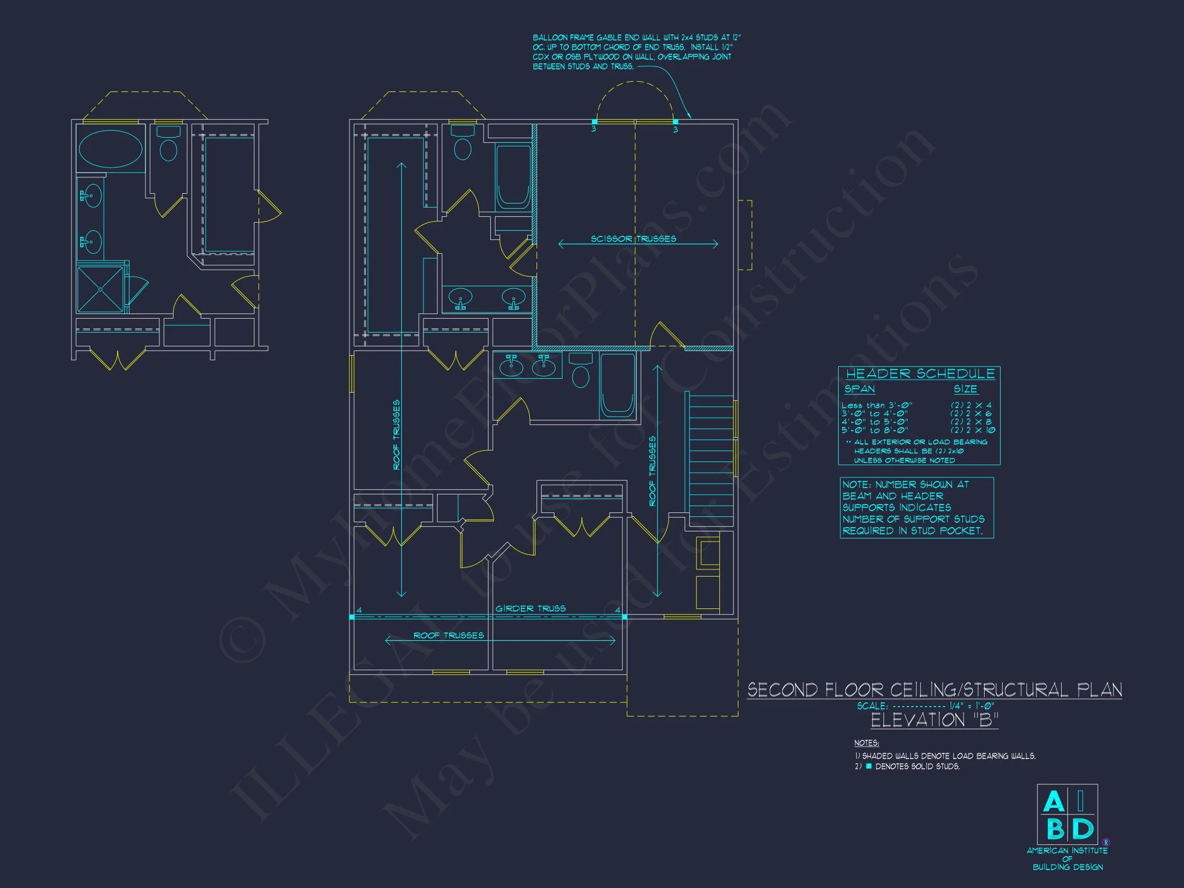 Modern Craftsman house Plan: CAD Floor Designs & Blueprint