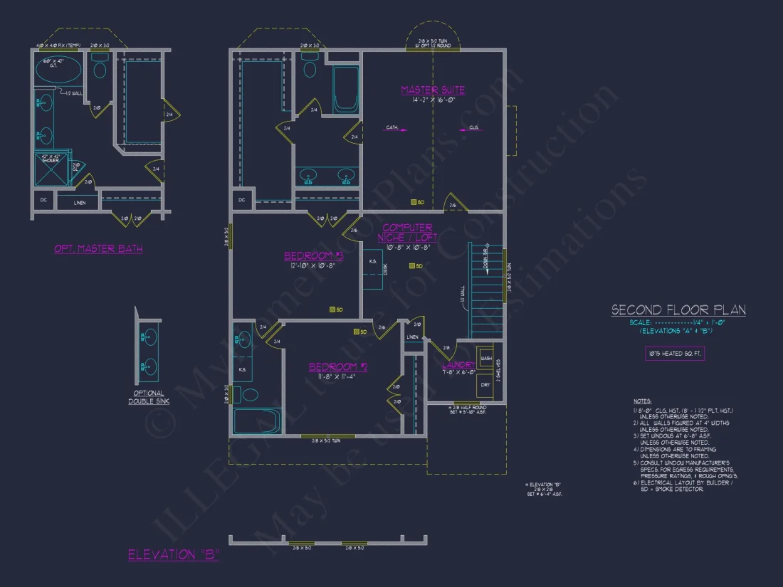Modern Craftsman house Plan: CAD Floor Designs & Blueprint