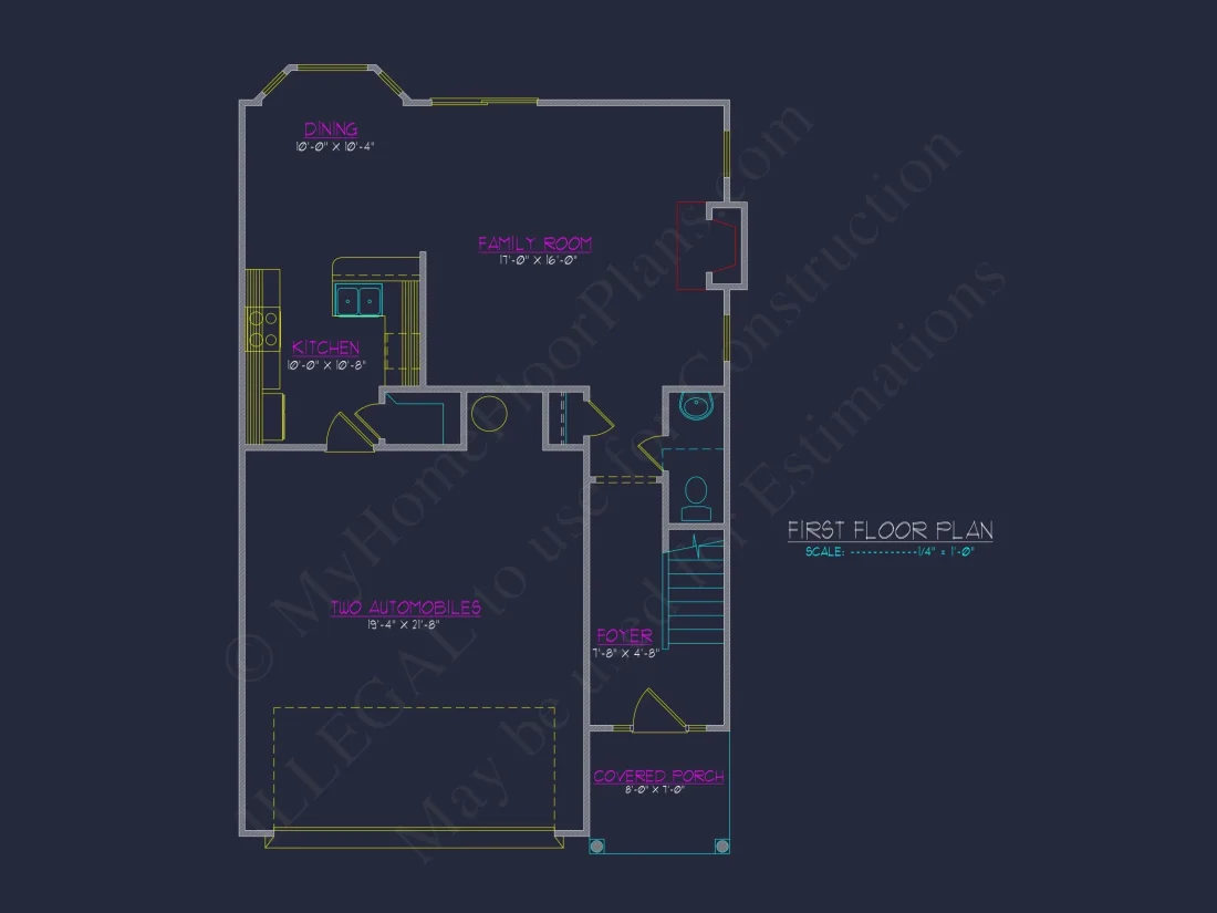 Modern Craftsman house Plan: CAD Floor Designs & Blueprint