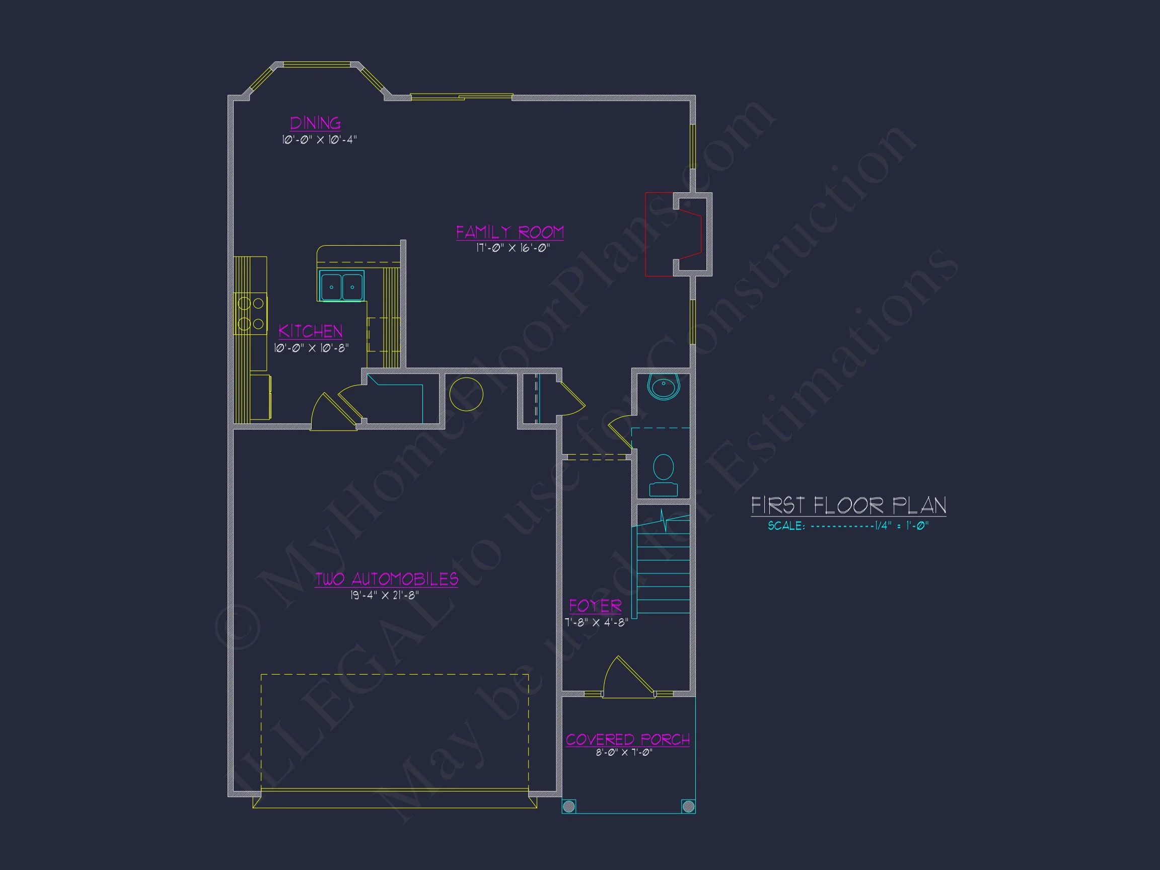 Modern Craftsman house Plan: CAD Floor Designs & Blueprint