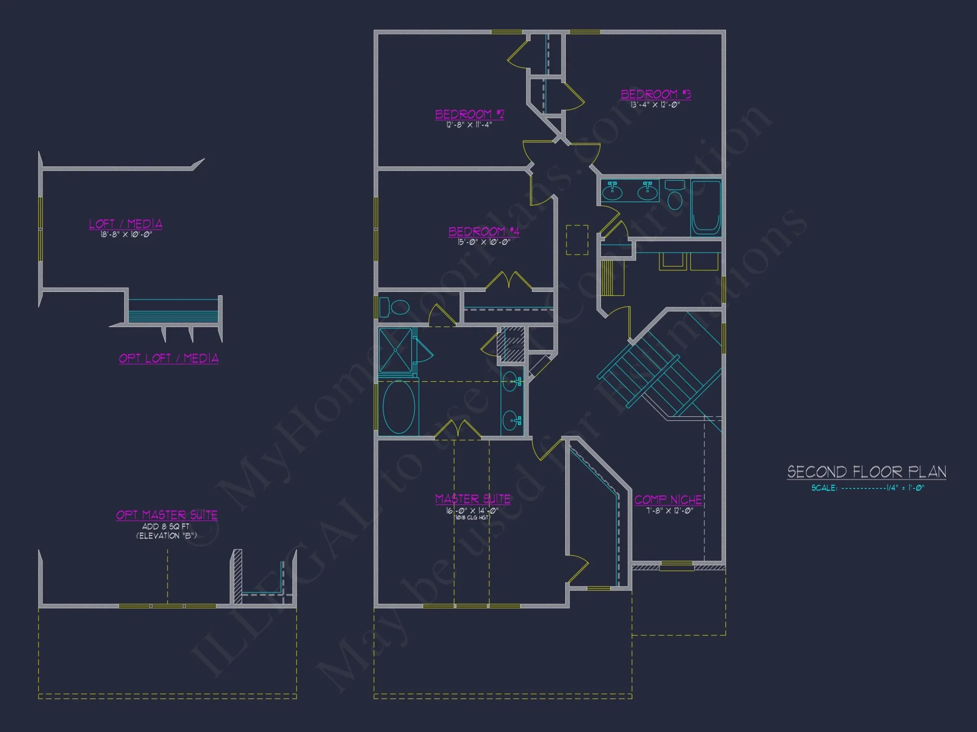 Elegant house Plan with 2 Floors and CAD Blueprint Designs