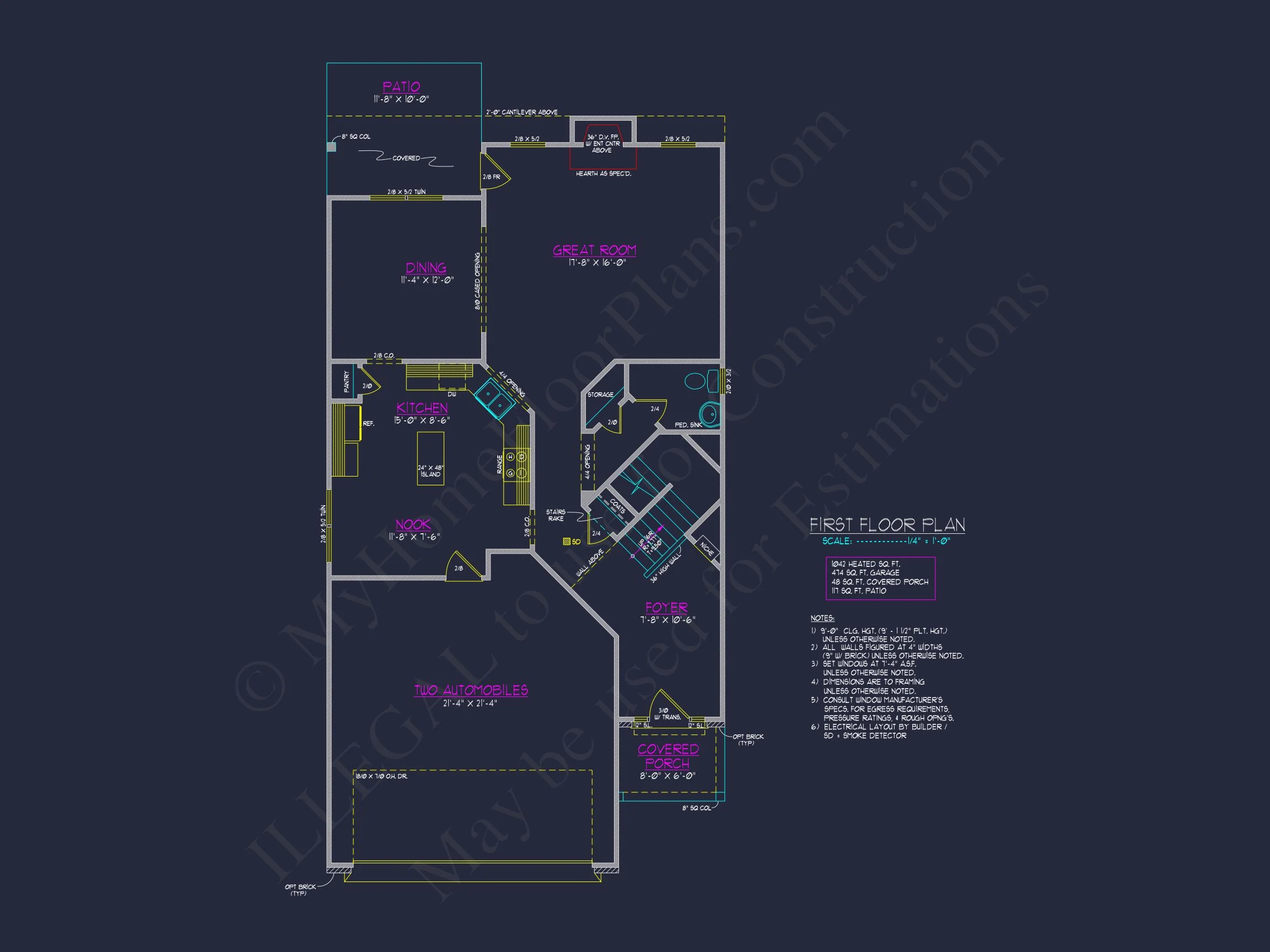 Elegant house Plan with 2 Floors and CAD Blueprint Designs