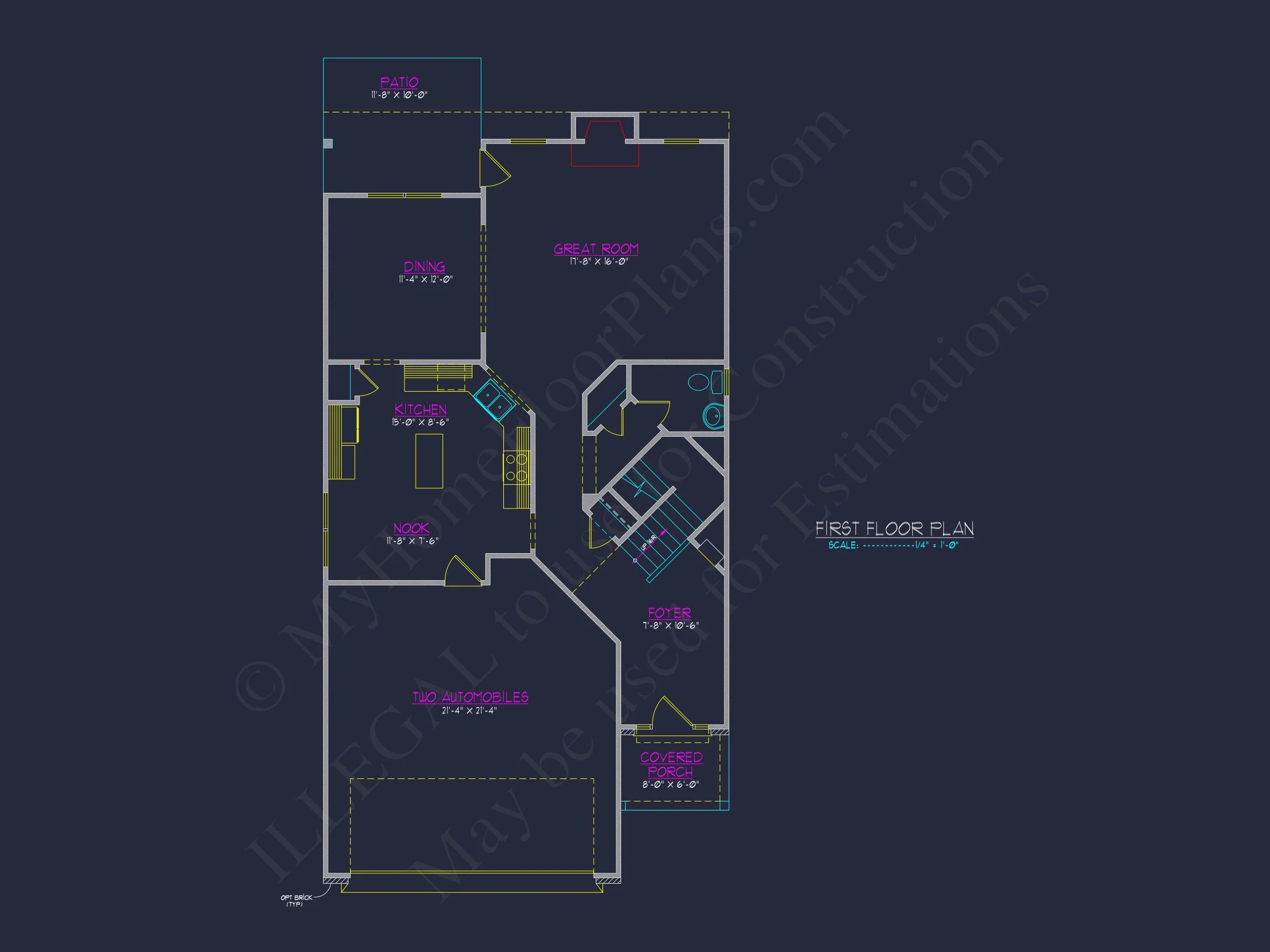 Elegant house Plan with 2 Floors and CAD Blueprint Designs
