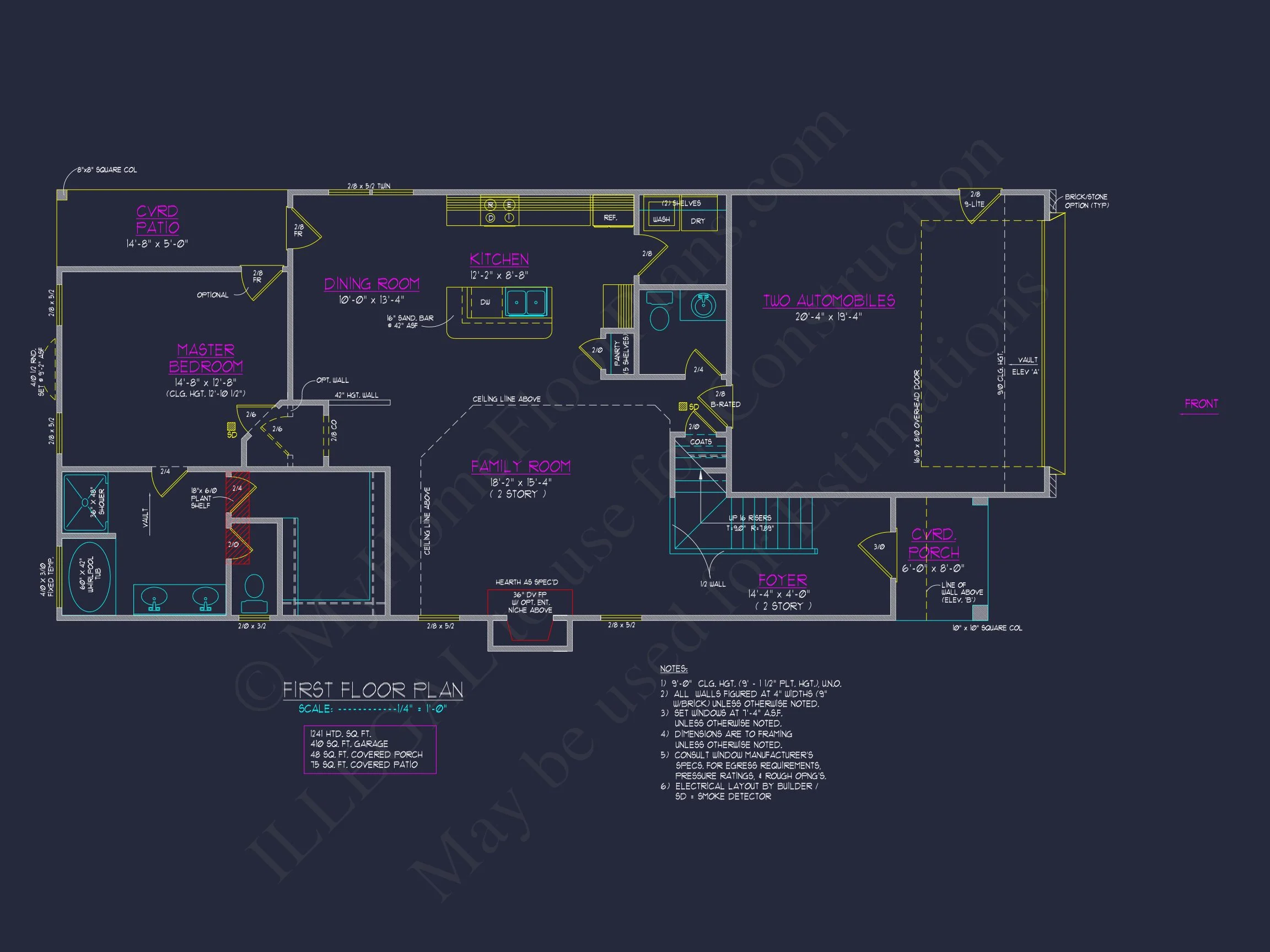 8-1148 HOUSE PLAN - Traditional Home Plan - 3-Bed, 2.5-Bath, 2,100 SF 12 Traditional house Plan with 3 Bedrooms, CAD & Floor Designs