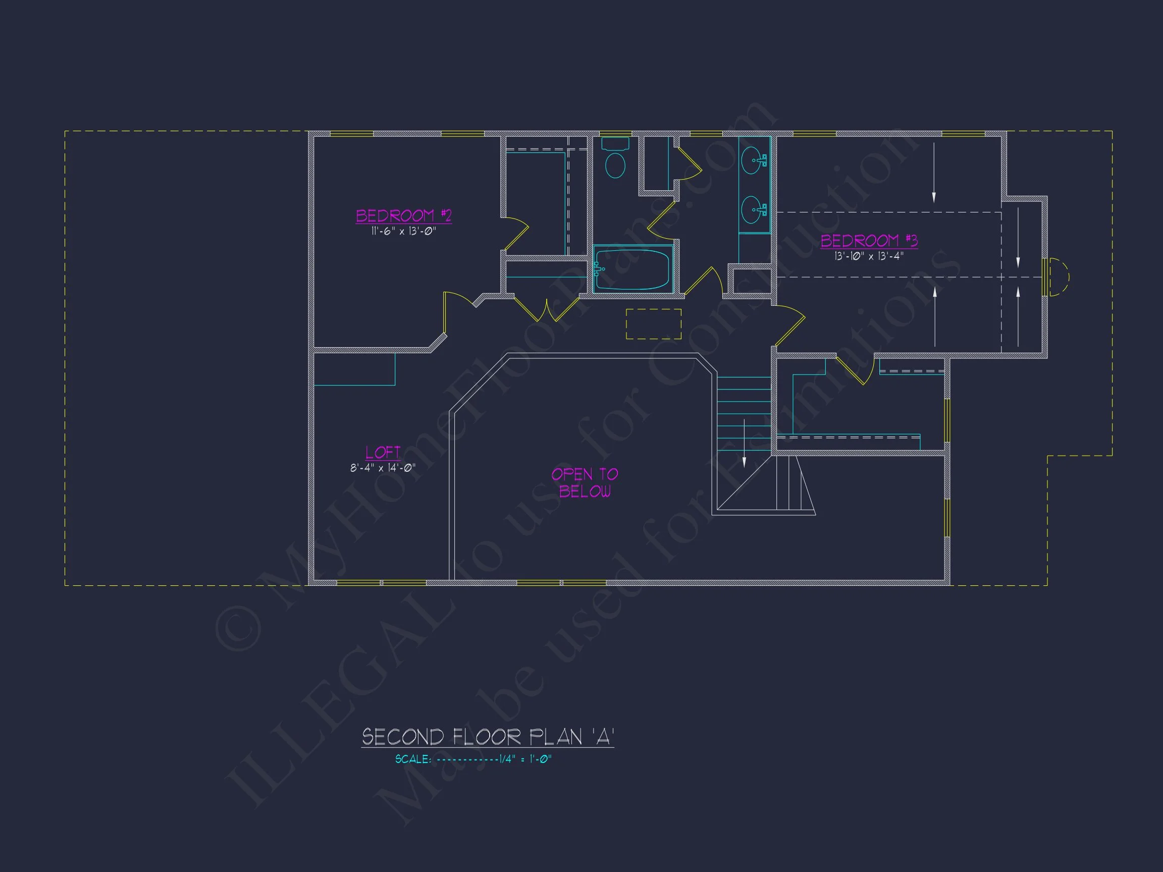 8-1148 HOUSE PLAN - Traditional Home Plan - 3-Bed, 2.5-Bath, 2,100 SF 11 Traditional house Plan with 3 Bedrooms, CAD & Floor Designs