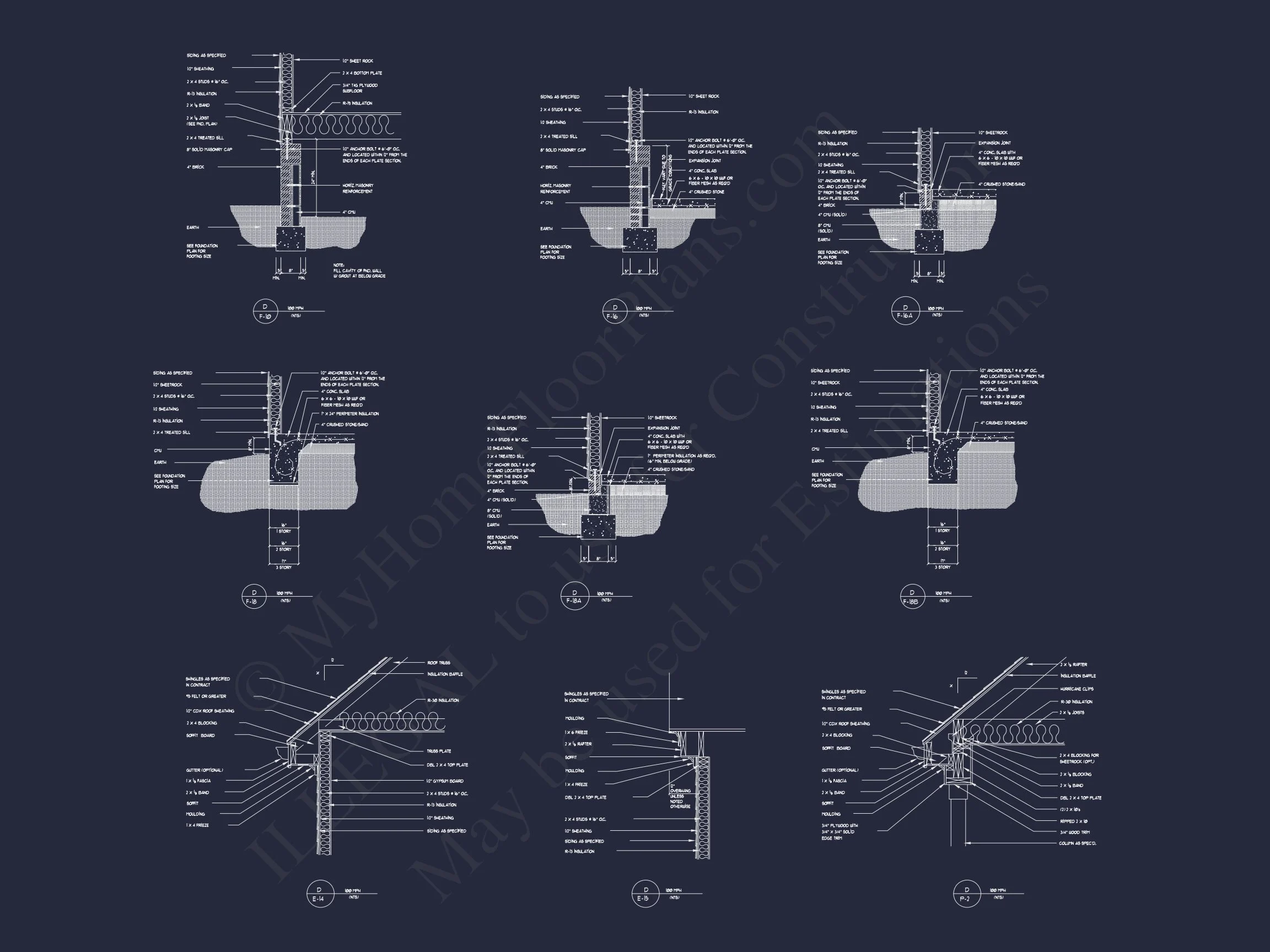 8-1148 HOUSE PLAN - Traditional Home Plan - 3-Bed, 2.5-Bath, 2,100 SF 7 Traditional house Plan with 3 Bedrooms, CAD & Floor Designs
