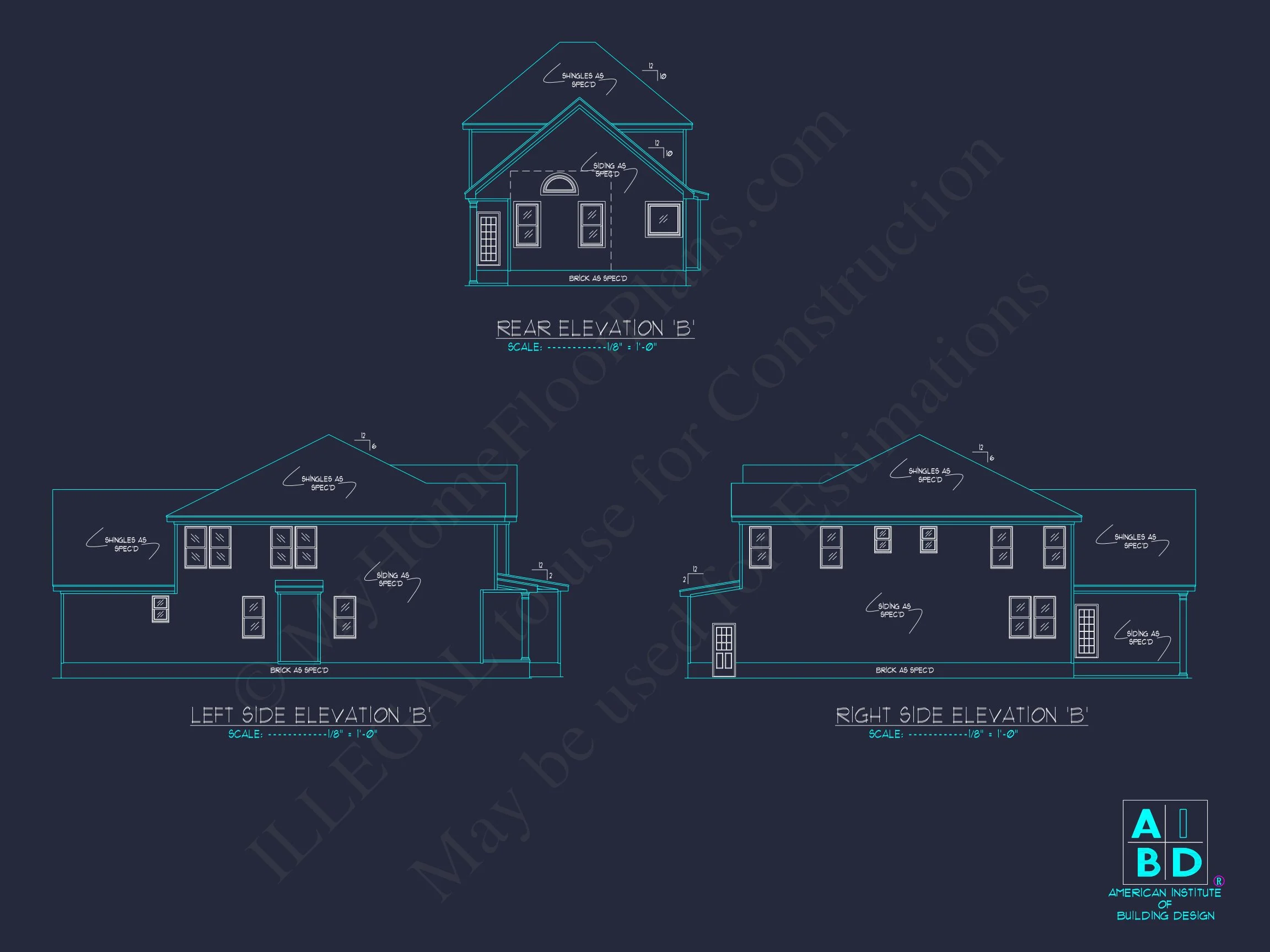 8-1148 HOUSE PLAN - Traditional Home Plan - 3-Bed, 2.5-Bath, 2,100 SF 5 Traditional house Plan with 3 Bedrooms, CAD & Floor Designs