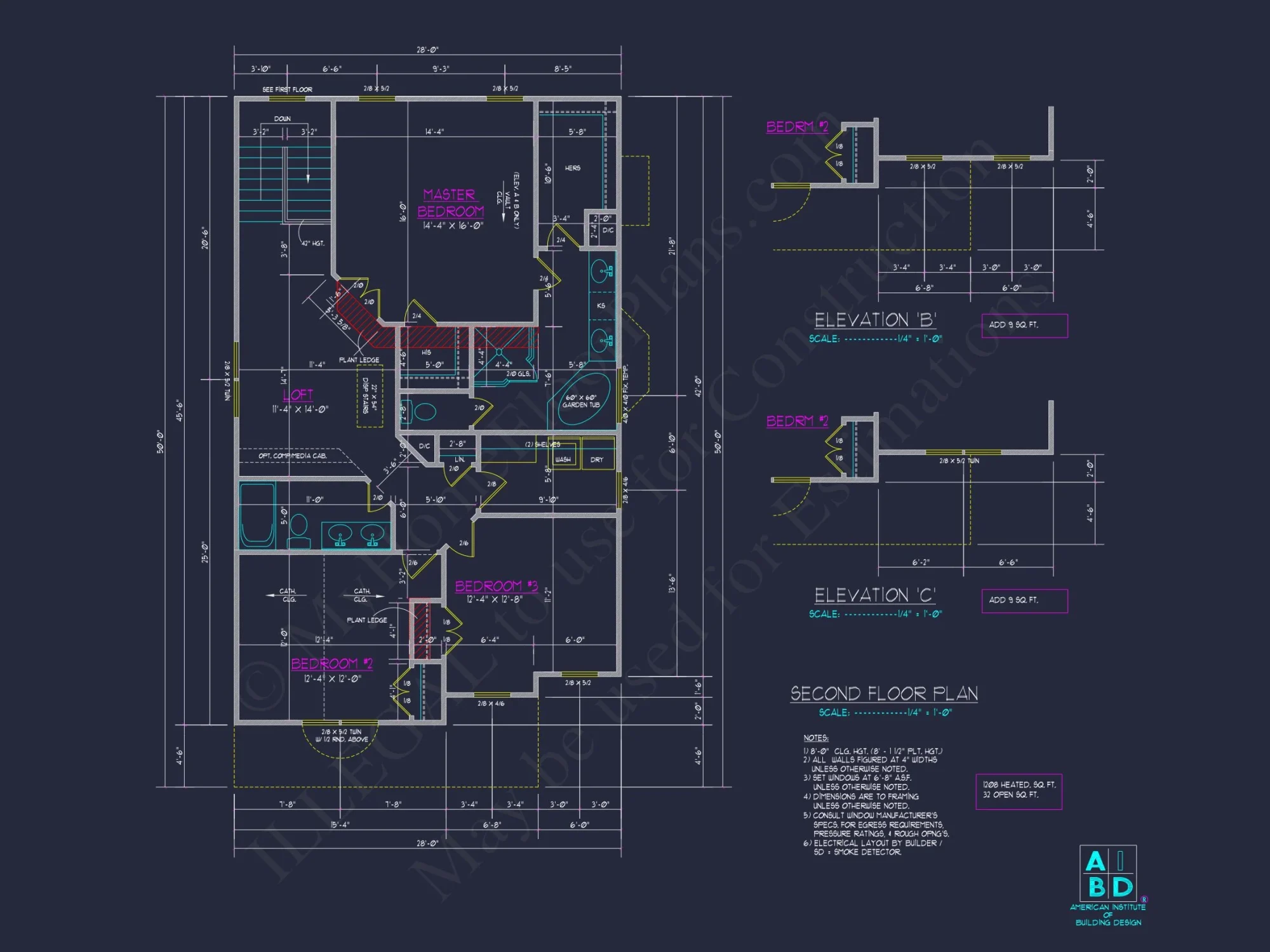 Beautiful 2-Story house Plan with CAD Blueprints and Designs