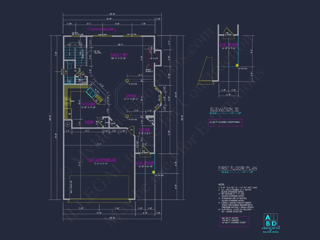 Beautiful 2-Story house Plan with CAD Blueprints and Designs