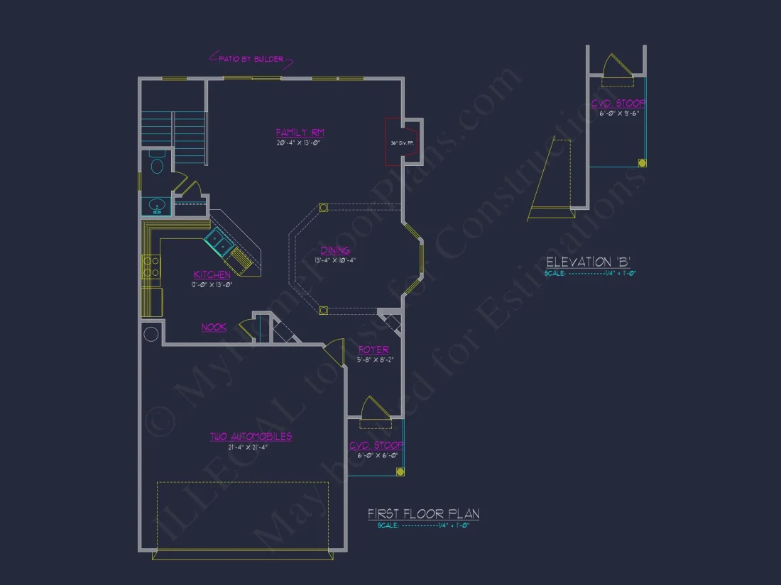 Beautiful 2-Story house Plan with CAD Blueprints and Designs