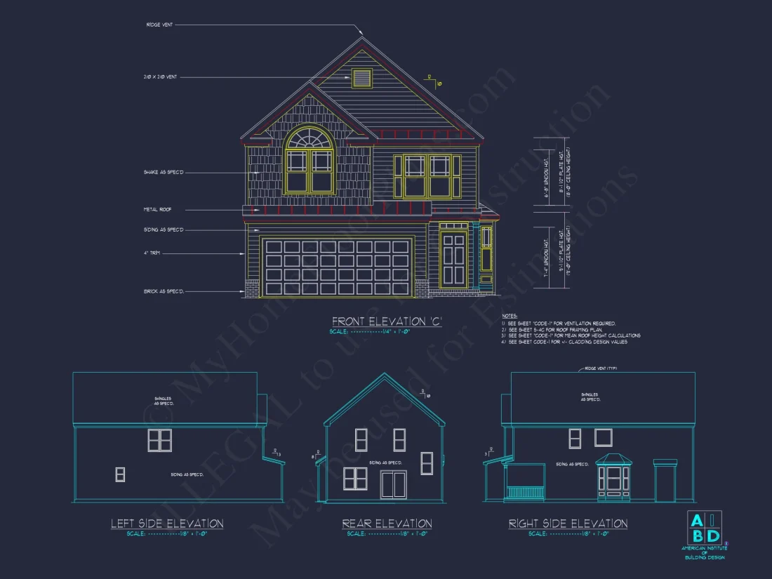 Beautiful 2-Story house Plan with CAD Blueprints and Designs
