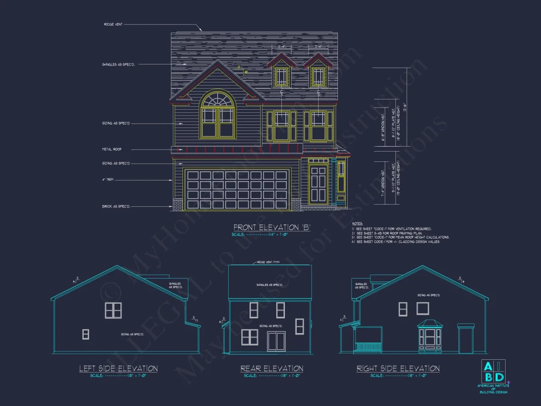 Beautiful 2-Story house Plan with CAD Blueprints and Designs