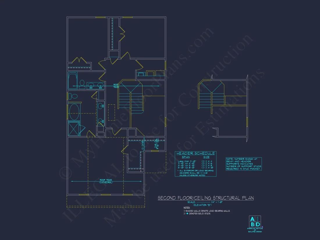 Craftsman house Plan with Detailed Blueprint and CAD Designs