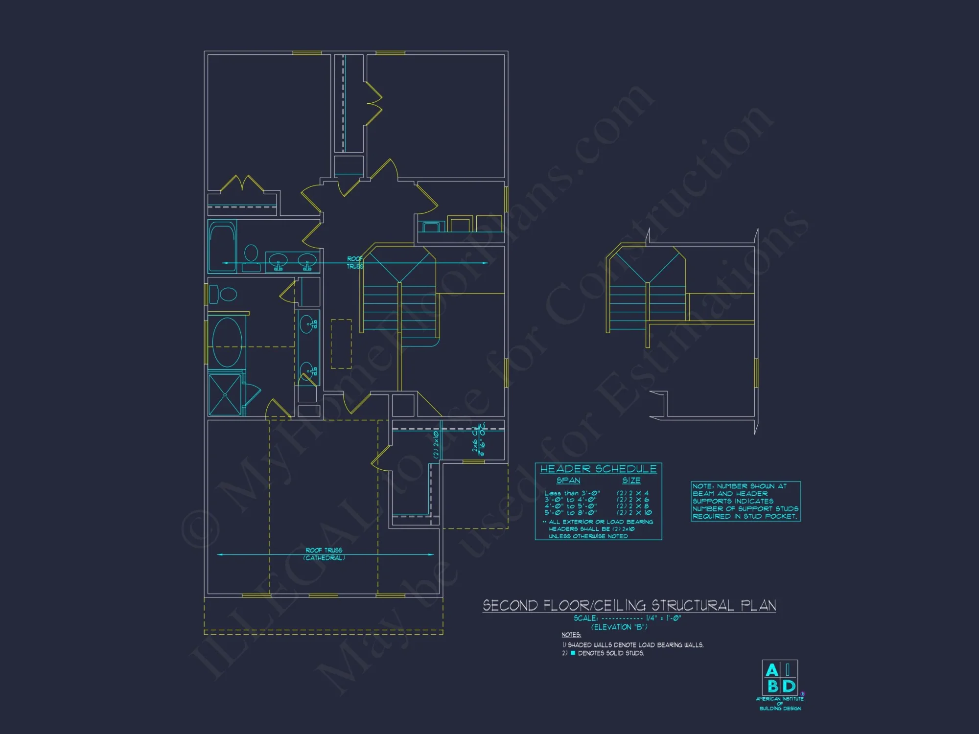 Craftsman house Plan with Detailed Blueprint and CAD Designs