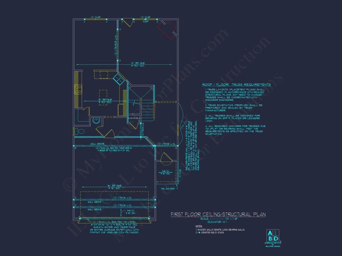 Craftsman house Plan with Detailed Blueprint and CAD Designs
