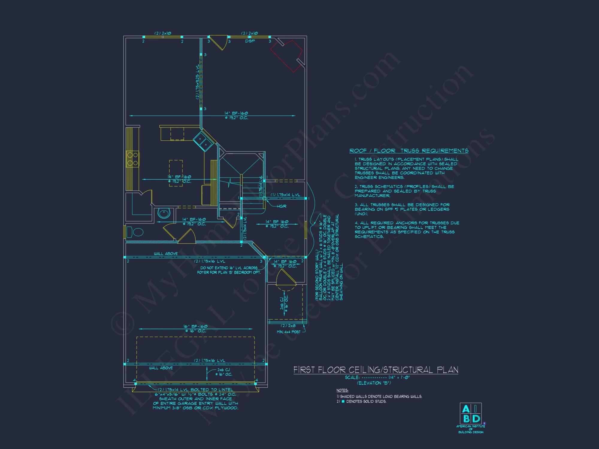 Craftsman house Plan with Detailed Blueprint and CAD Designs
