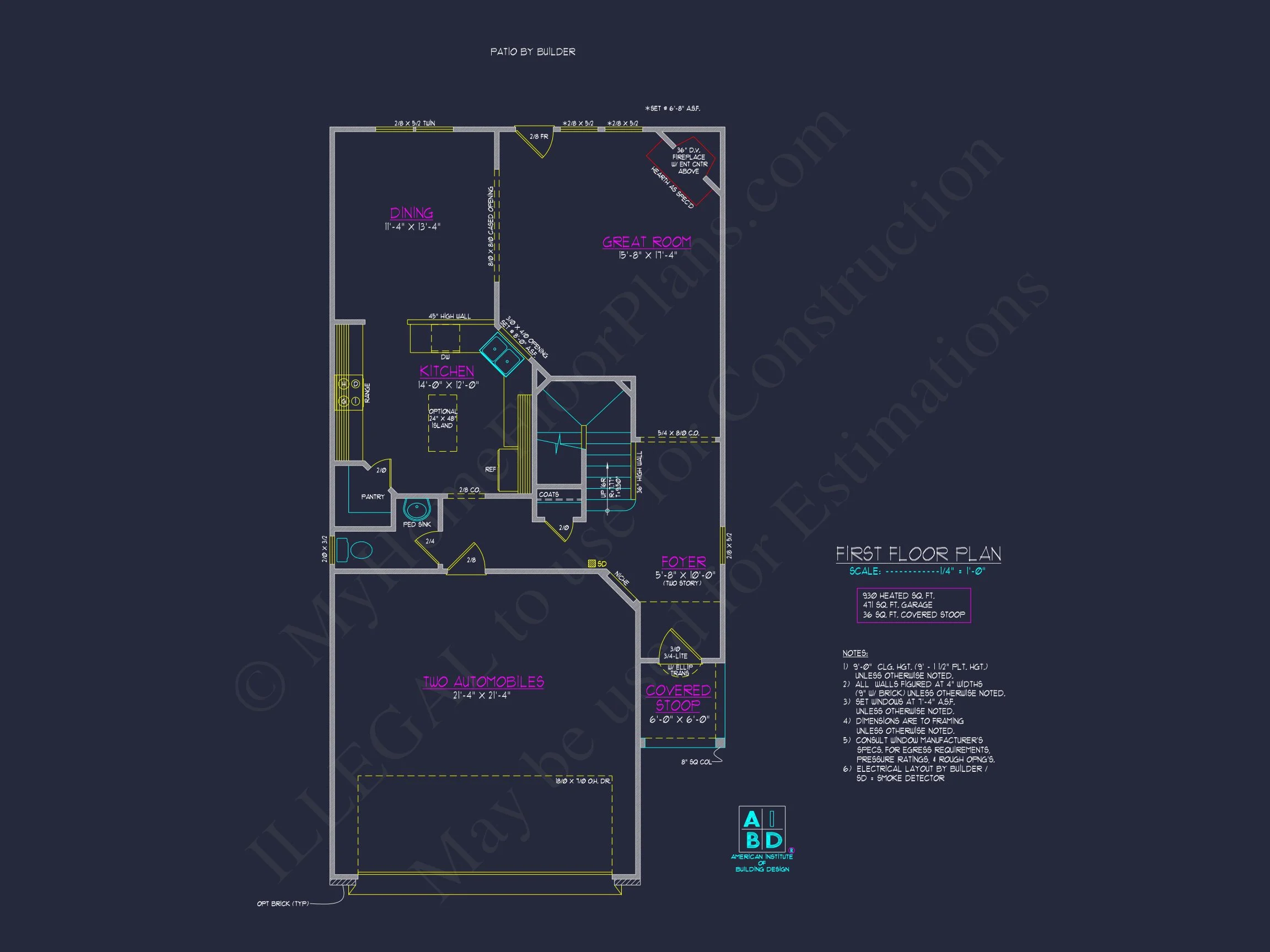 Craftsman house Plan with Detailed Blueprint and CAD Designs
