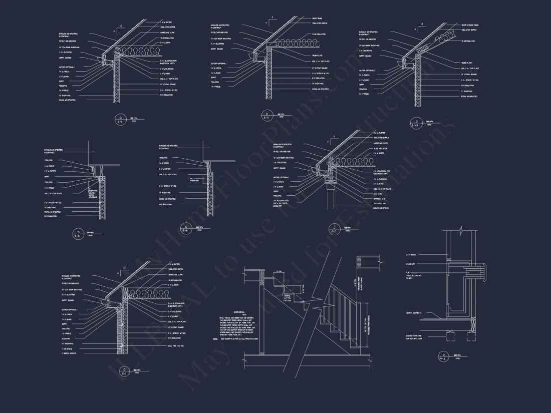 Craftsman house Plan with Detailed Blueprint and CAD Designs