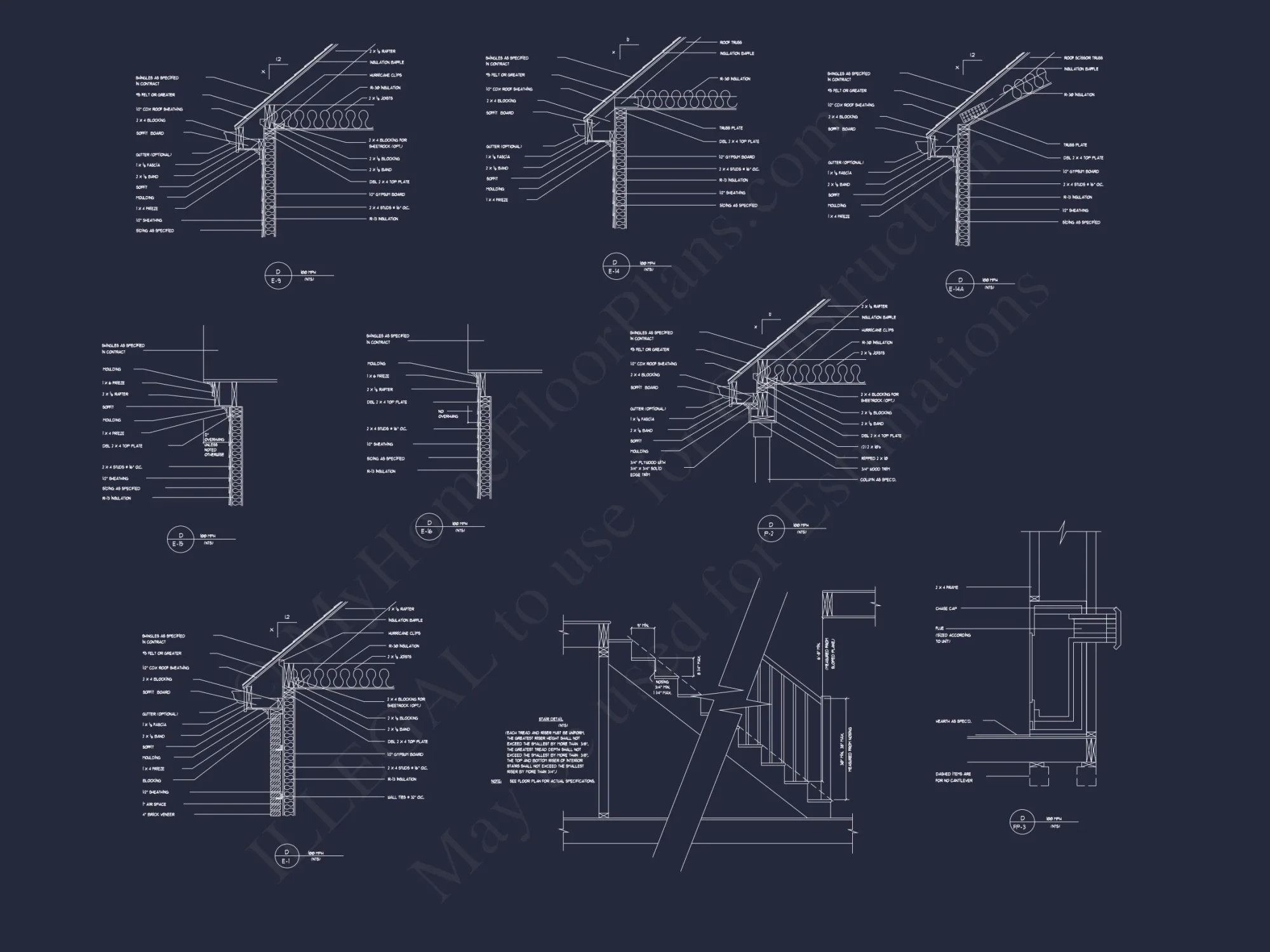 Craftsman house Plan with Detailed Blueprint and CAD Designs