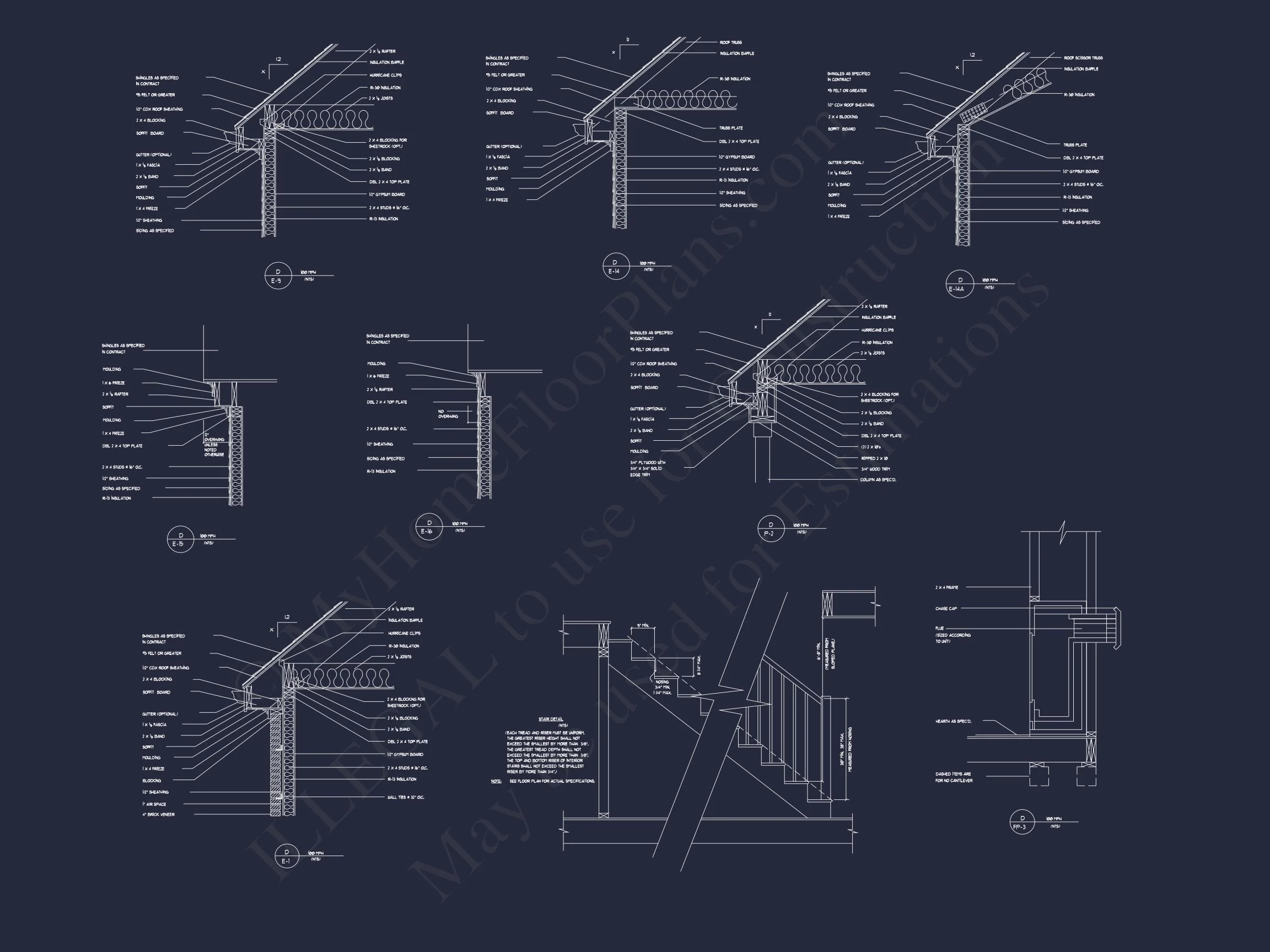 Craftsman house Plan with Detailed Blueprint and CAD Designs