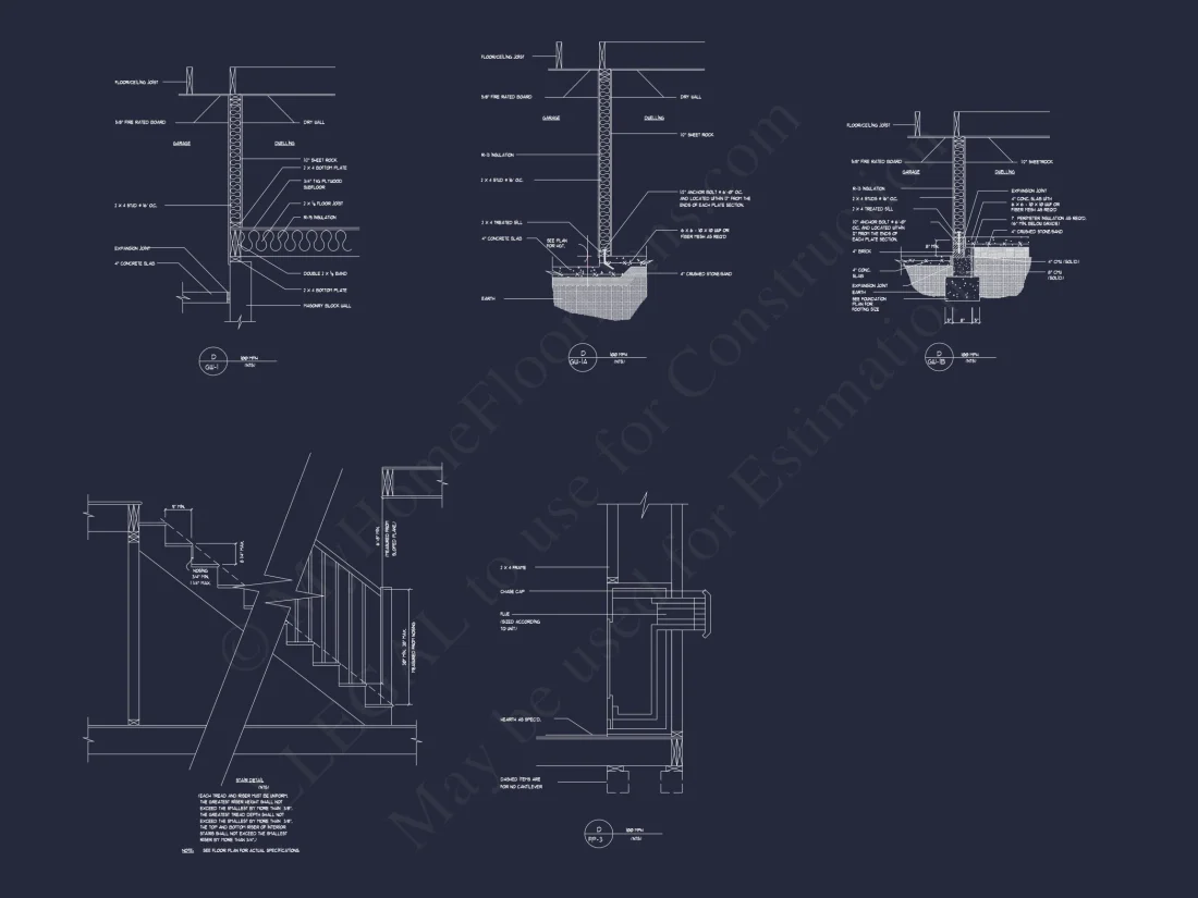 Modern Traditional house Plan with 2-Story CAD Designs