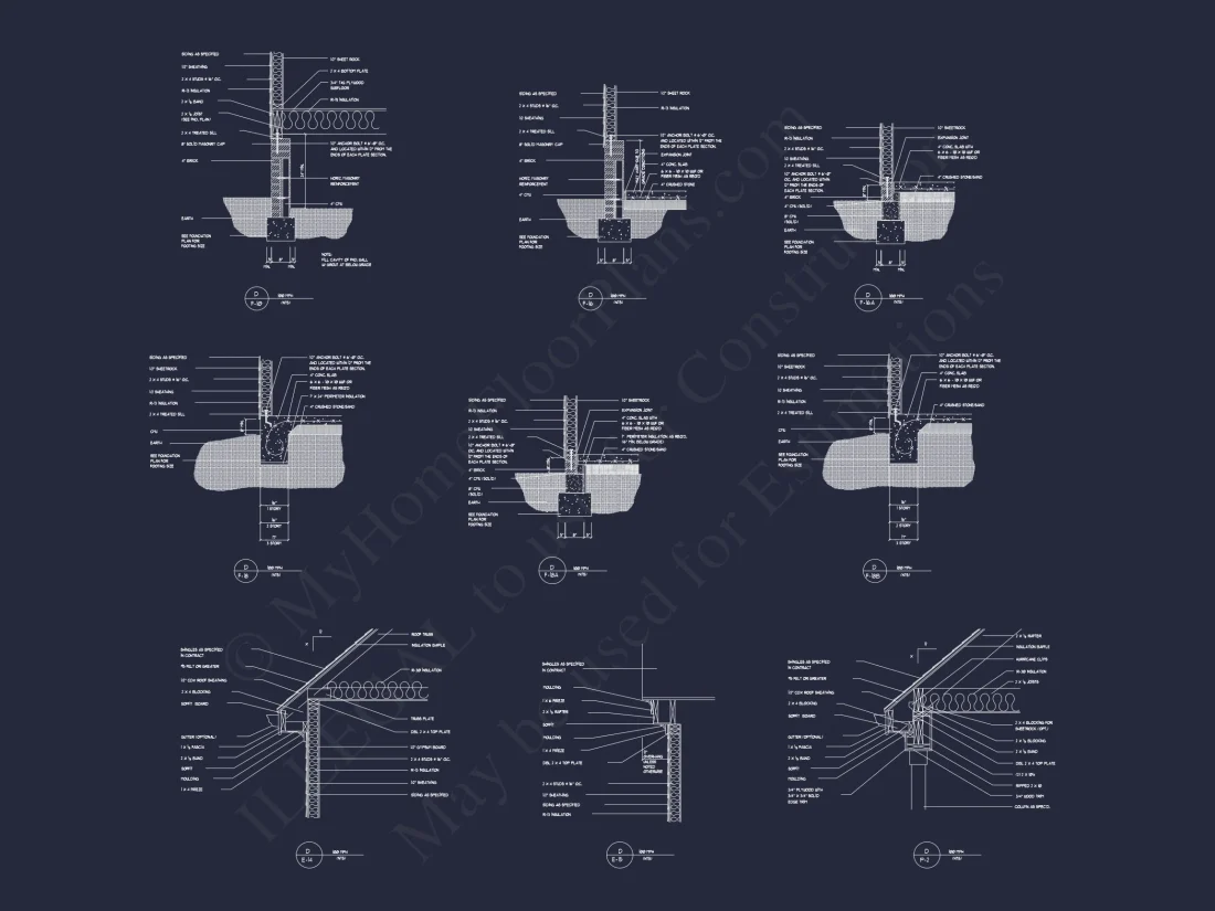 Modern Traditional house Plan with 2-Story CAD Designs