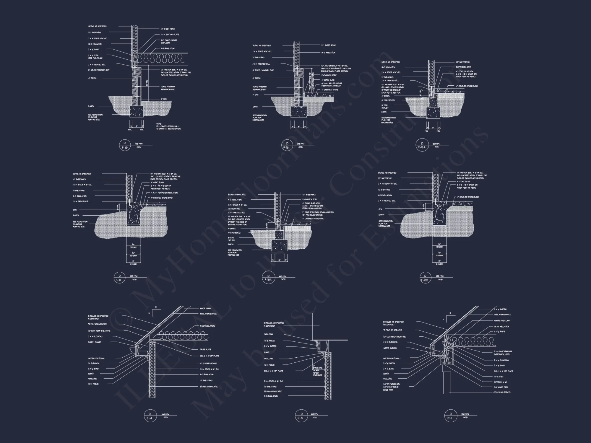 Modern Traditional house Plan with 2-Story CAD Designs