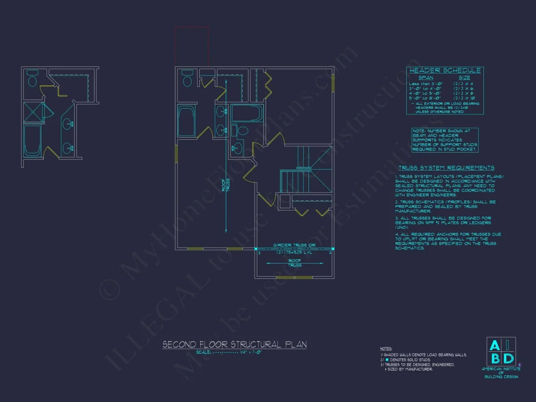 Modern Traditional house Plan with 2-Story CAD Designs