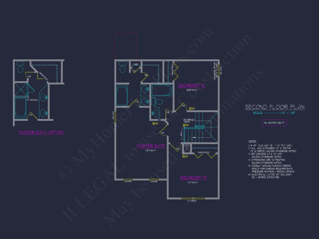 Modern Traditional house Plan with 2-Story CAD Designs