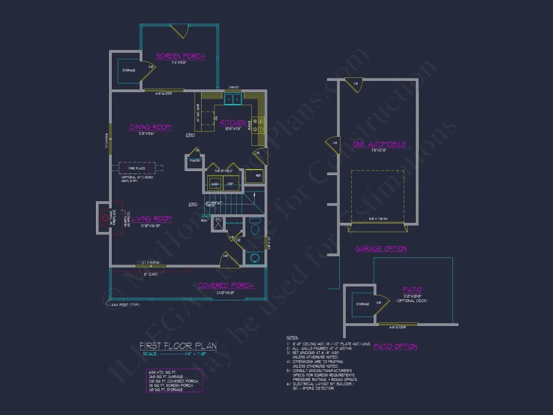 Modern Traditional house Plan with 2-Story CAD Designs