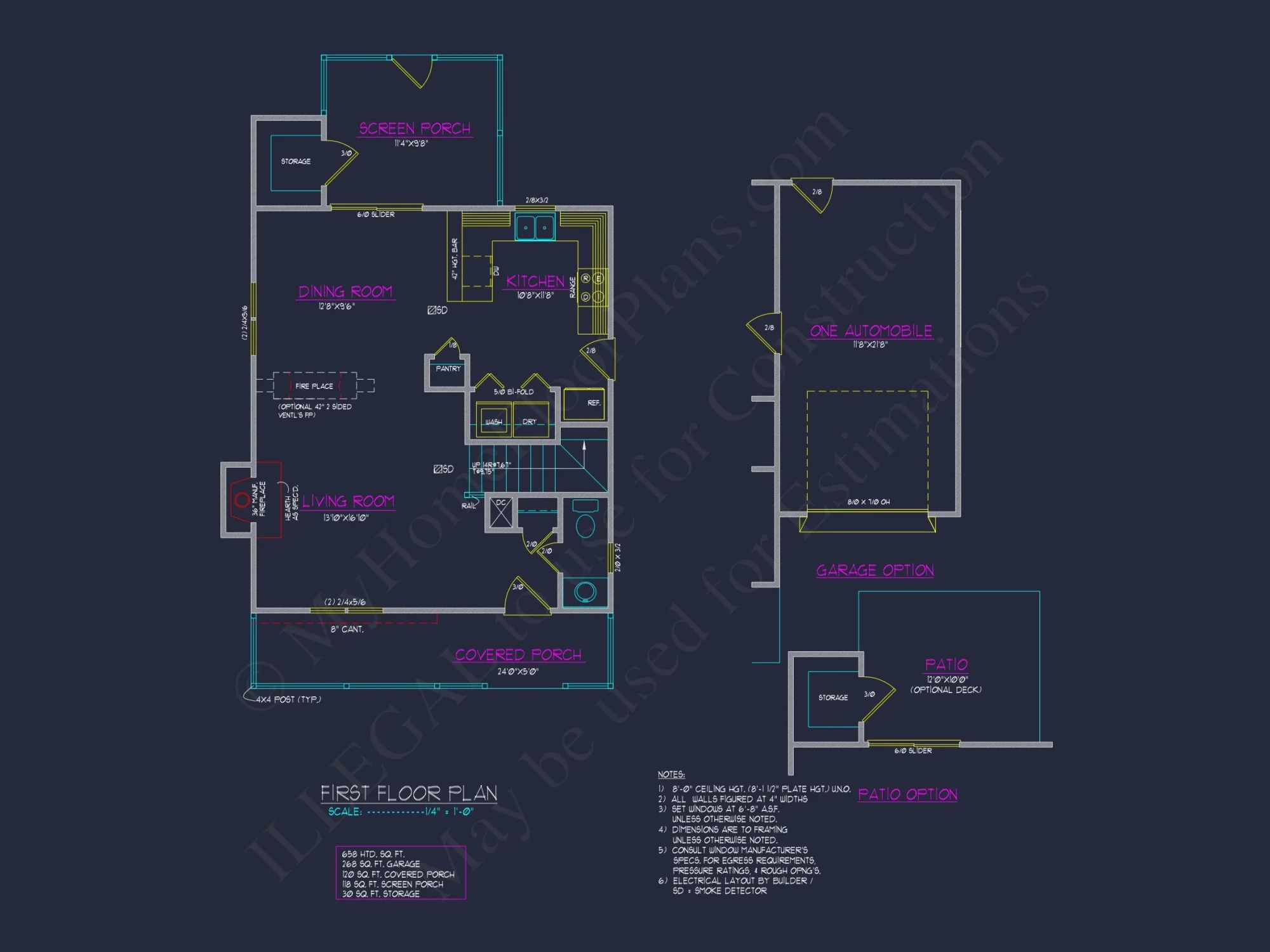 Modern Traditional house Plan with 2-Story CAD Designs