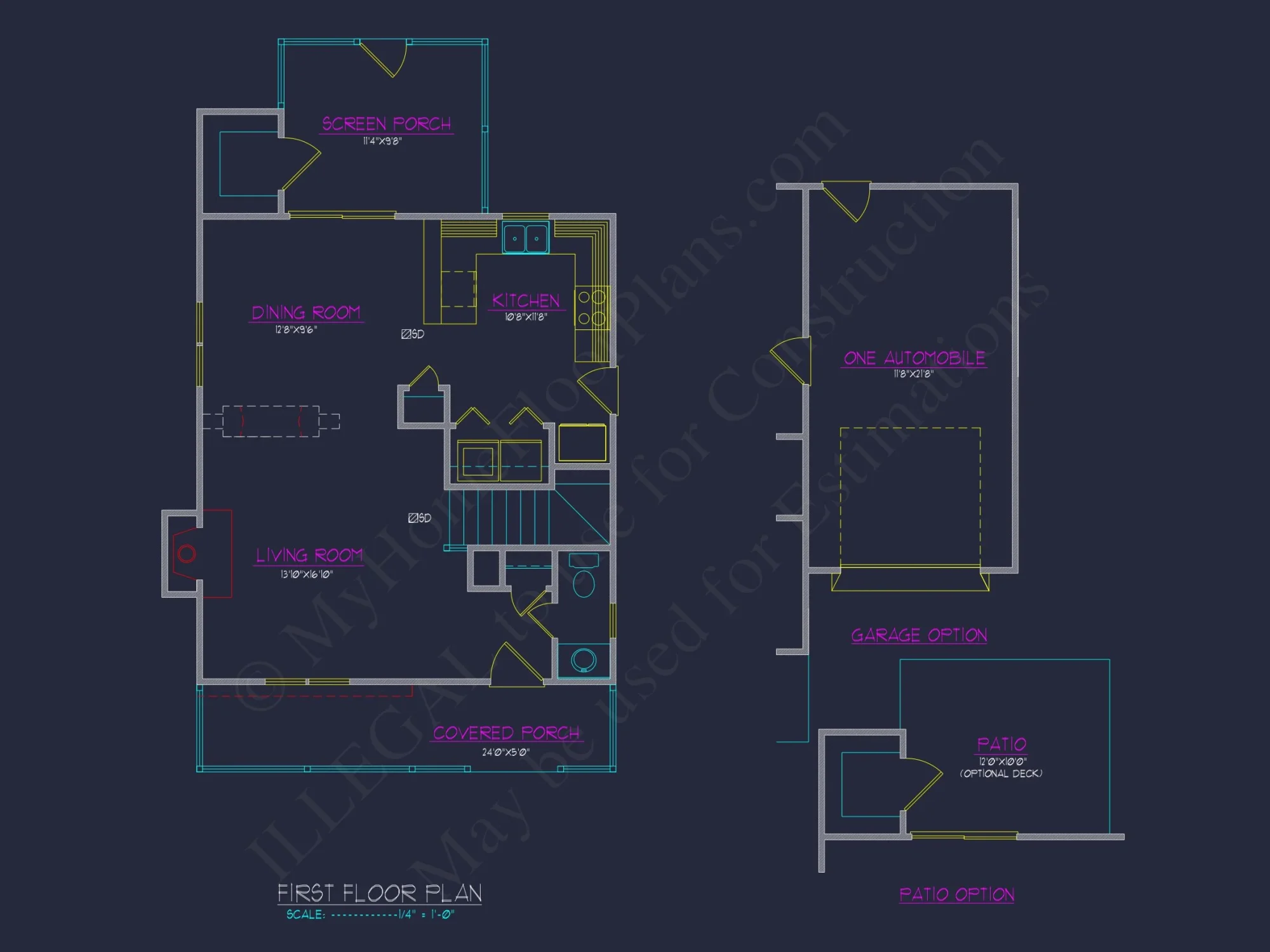 Modern Traditional house Plan with 2-Story CAD Designs