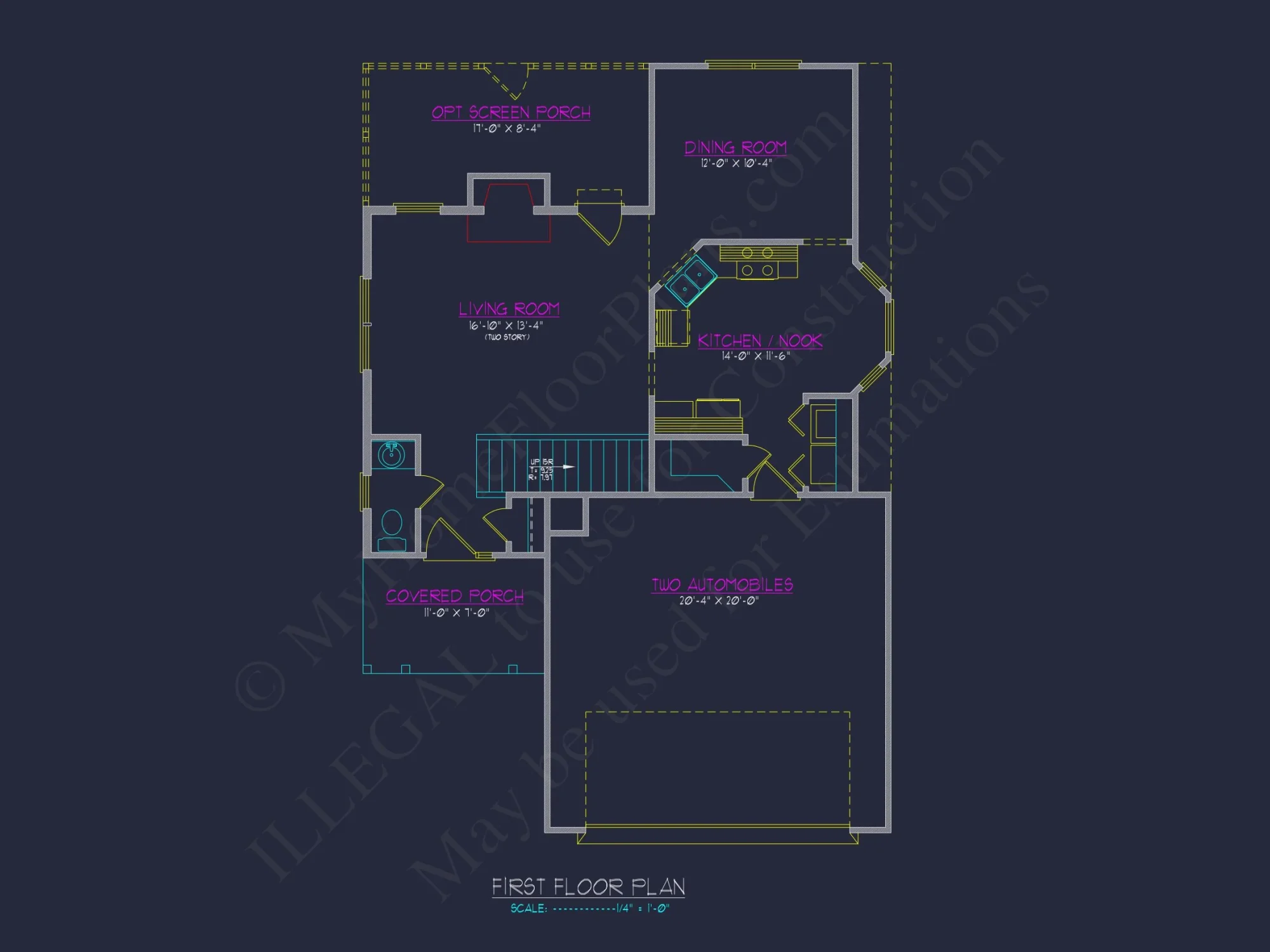 Modern 2-Story house Plan with CAD Designs and Blueprint