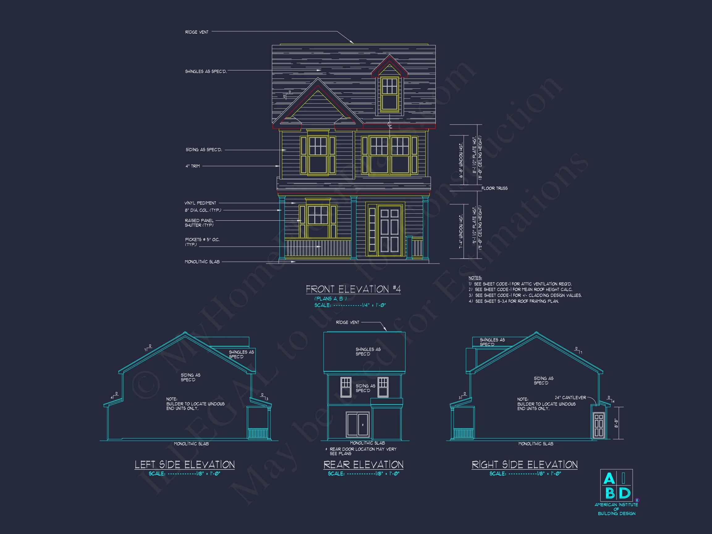 Modern Craftsman house Plan with 2-Story Design and Open Floor Plan