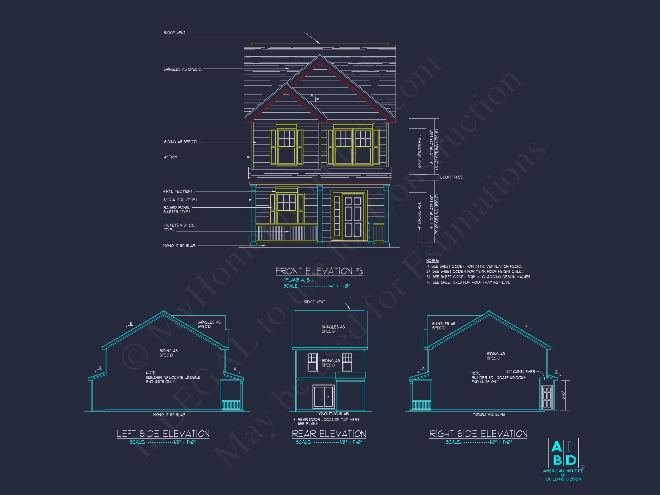 Modern Craftsman house Plan with 2-Story Design and Open Floor Plan