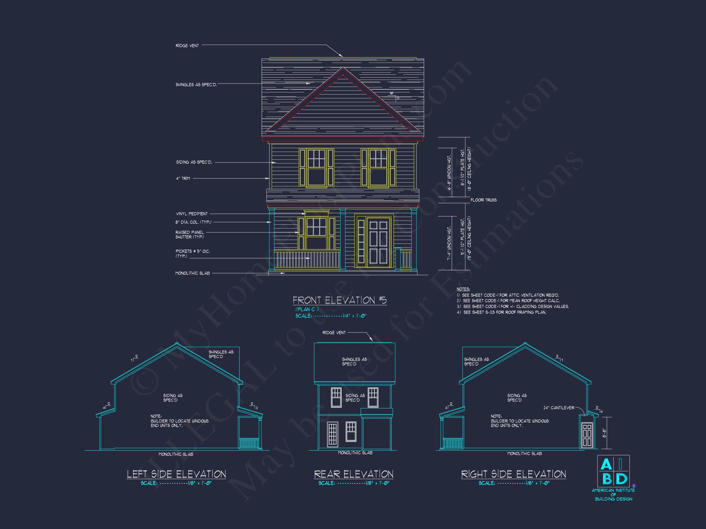 Modern Craftsman house Plan with 2-Story Design and Open Floor Plan