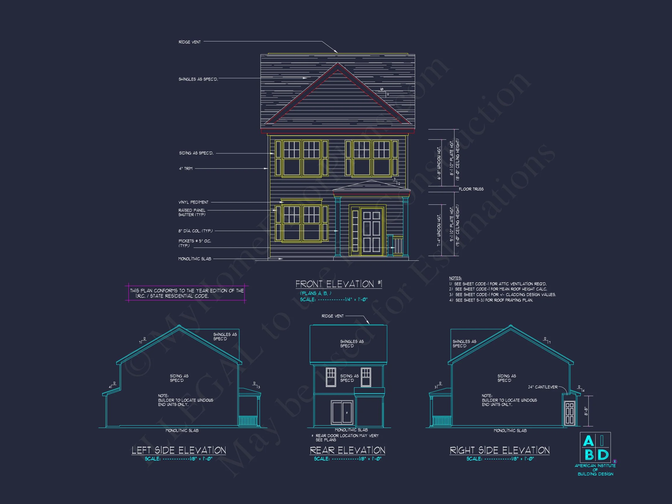 Modern Craftsman house Plan with 2-Story Design and Open Floor Plan