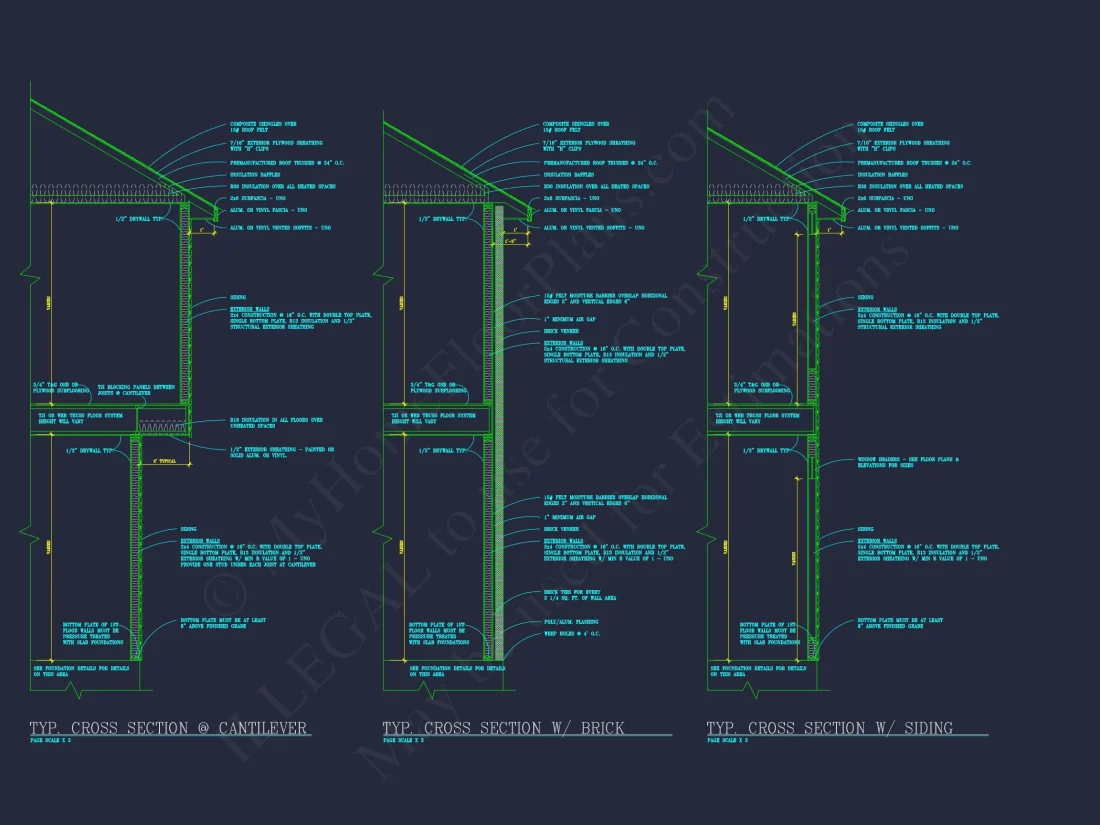 Craftsman house Plan with 1.5 Stories, CAD Blueprints & Modern Design