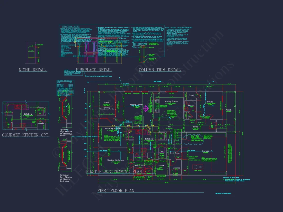 Craftsman house Plan with 1.5 Stories, CAD Blueprints & Modern Design