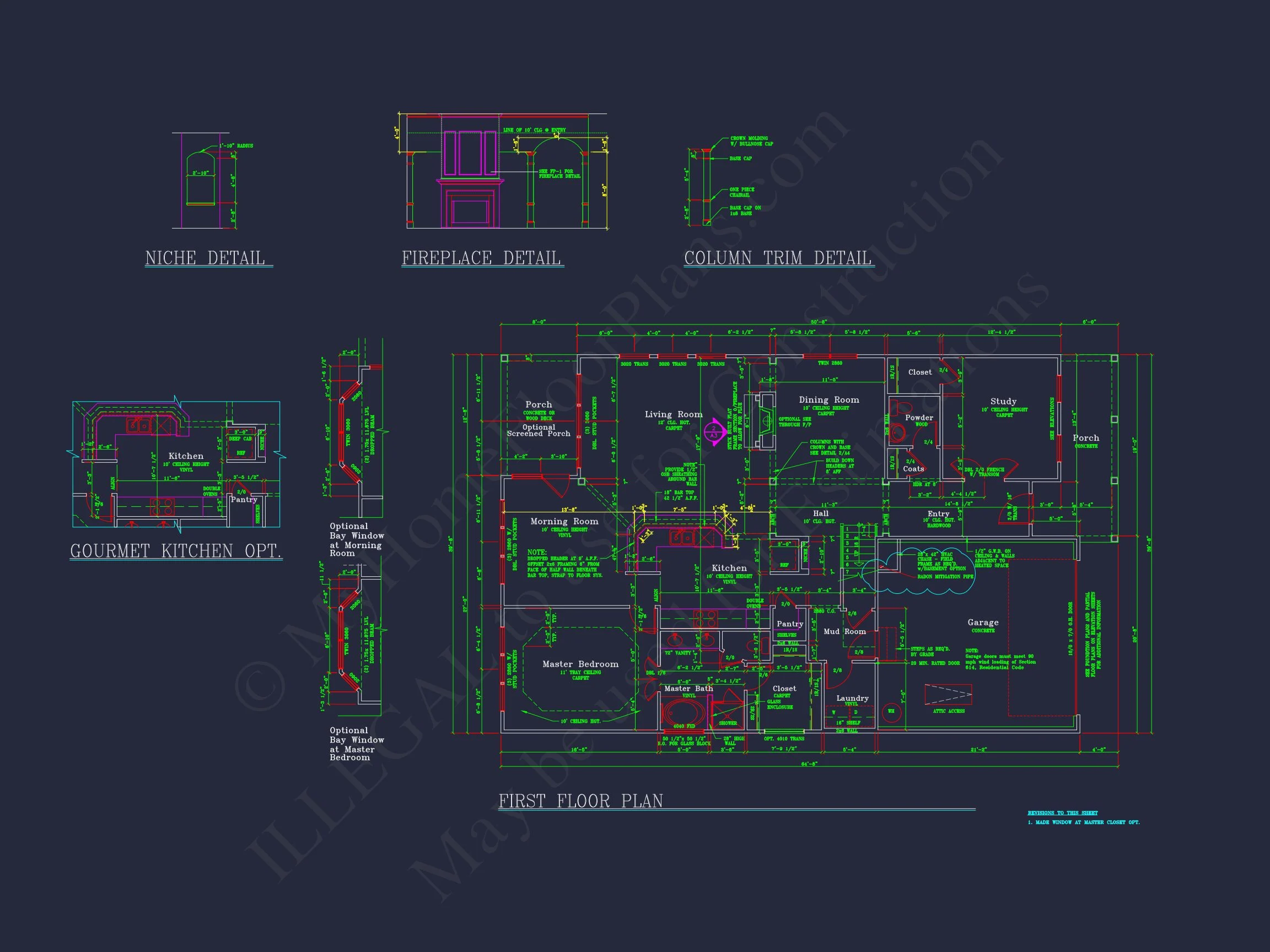 Craftsman house Plan with 1.5 Stories, CAD Blueprints & Modern Design