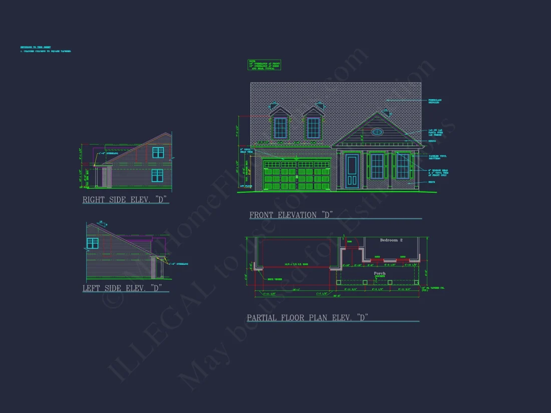 Craftsman house Plan with 1.5 Stories, CAD Blueprints & Modern Design