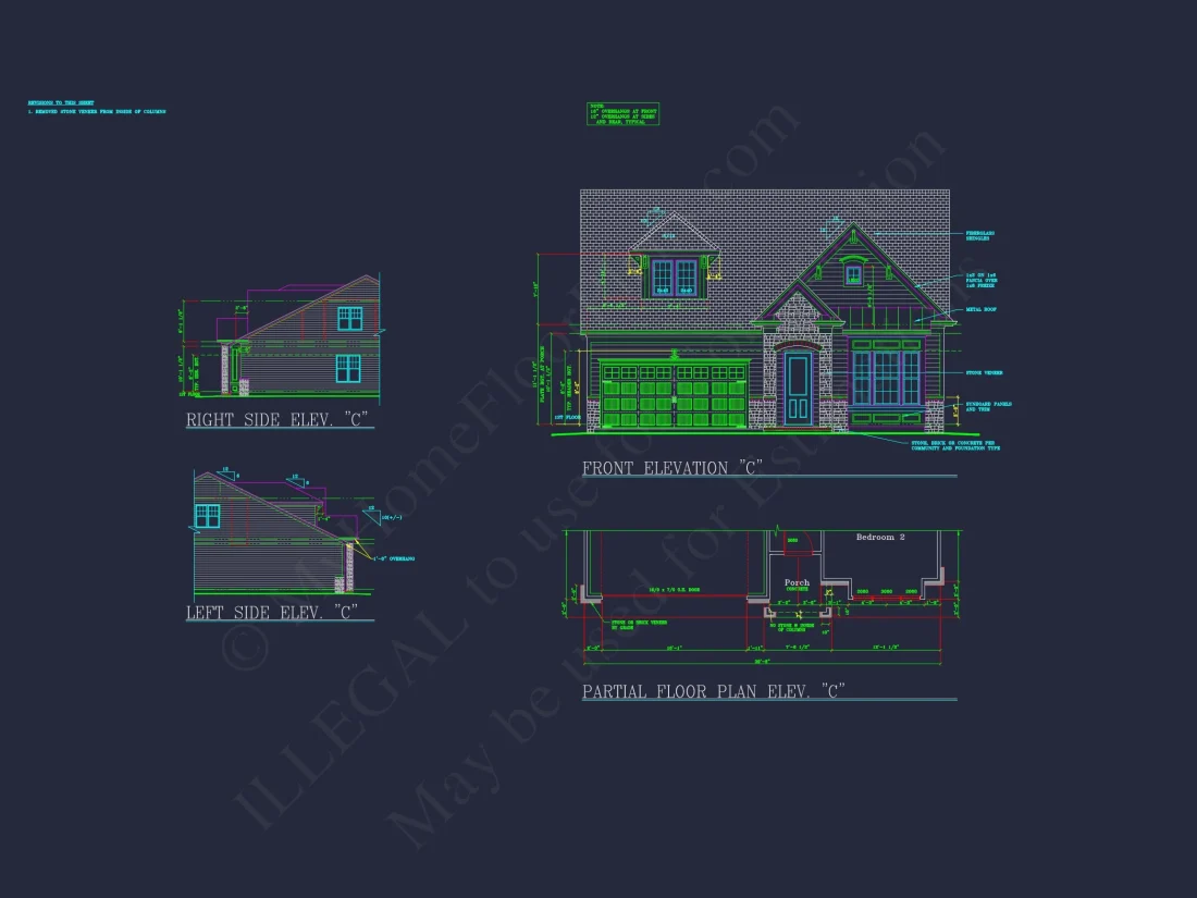 Craftsman house Plan with 1.5 Stories, CAD Blueprints & Modern Design
