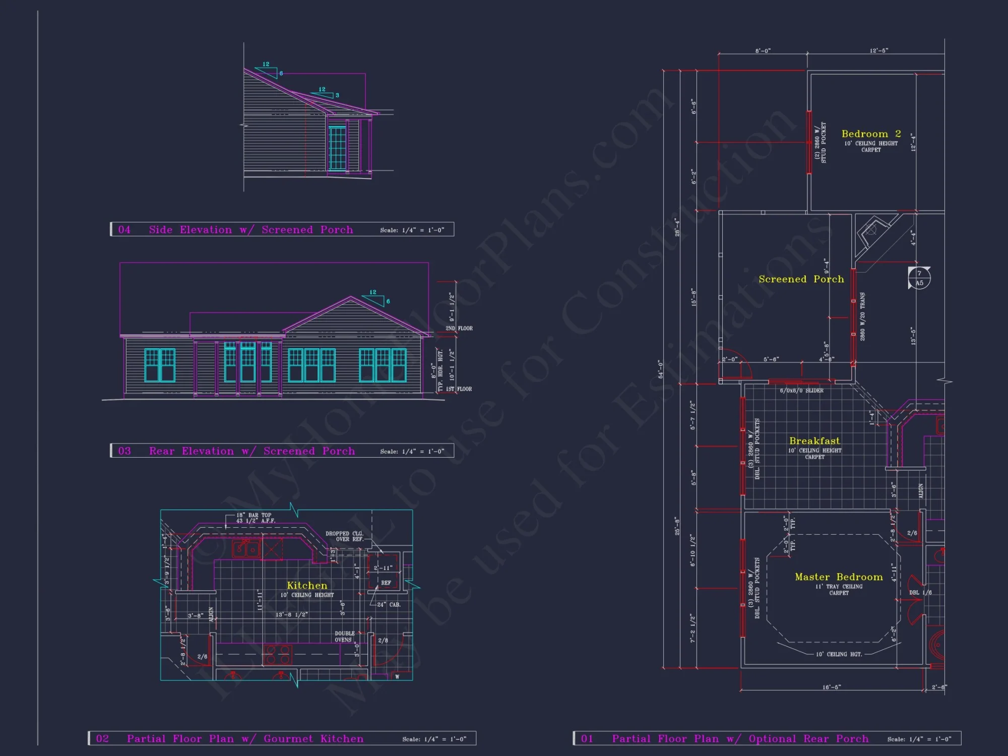 Classic Suburban house Plan: Detailed Floor Blueprint & CAD Design