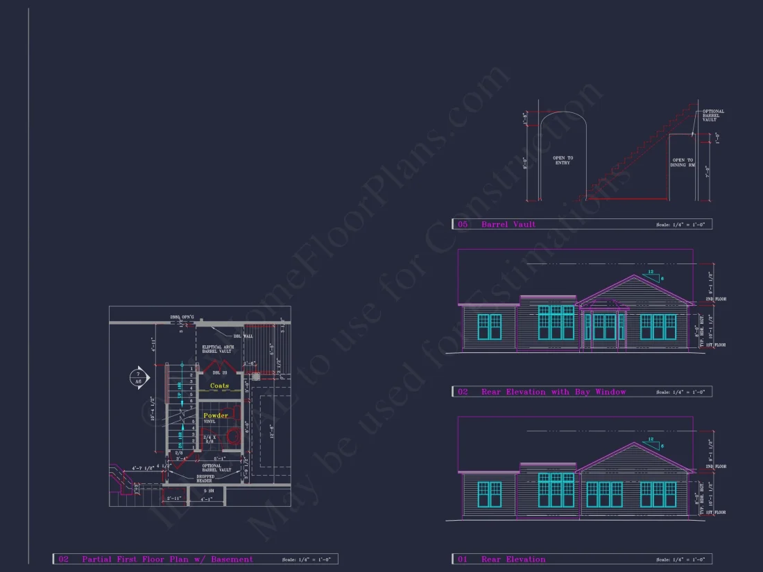 Classic Suburban house Plan: Detailed Floor Blueprint & CAD Design